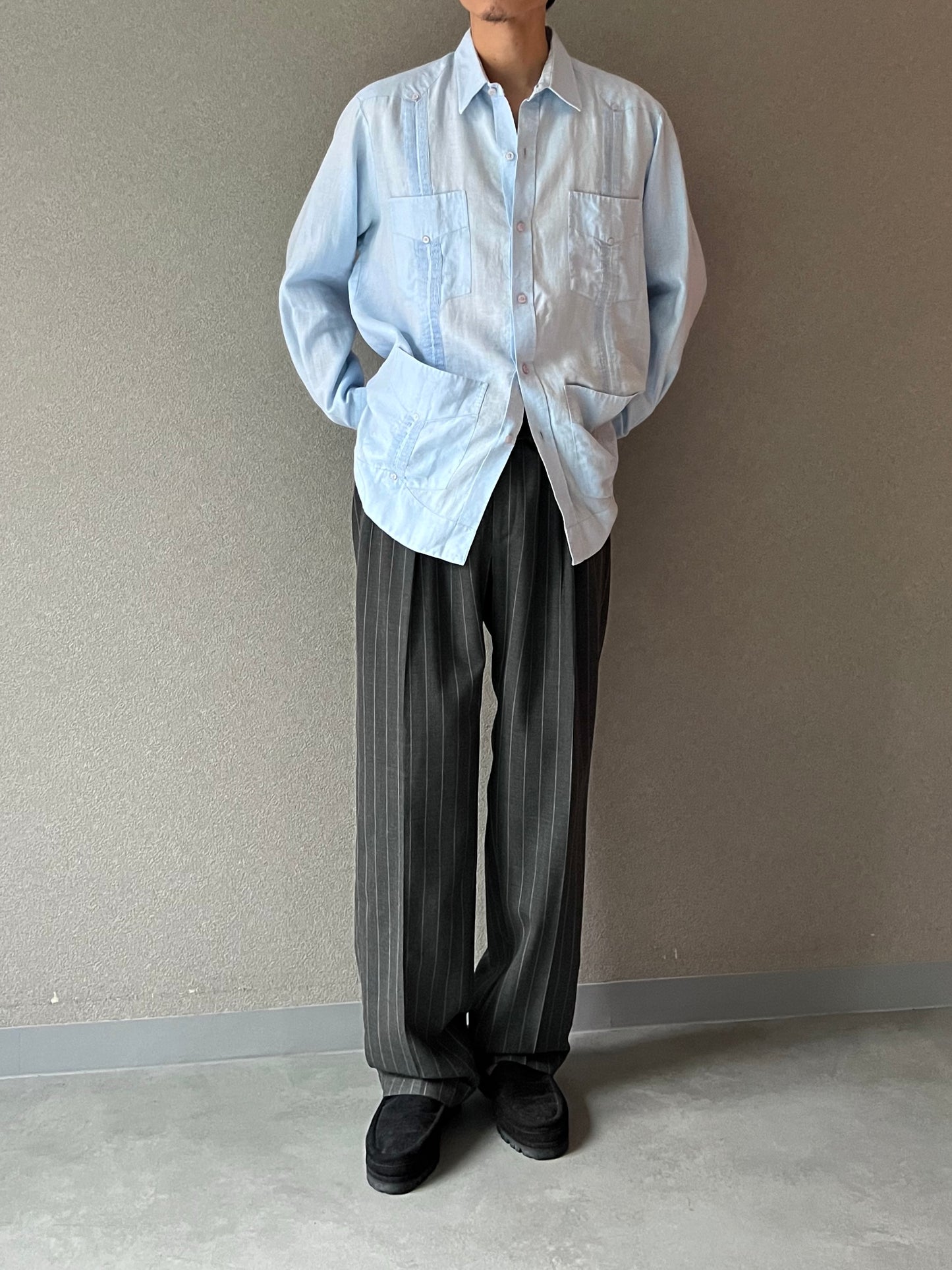 90's PANABRISA corona linen guayabera shirt “Made in PANAMA”