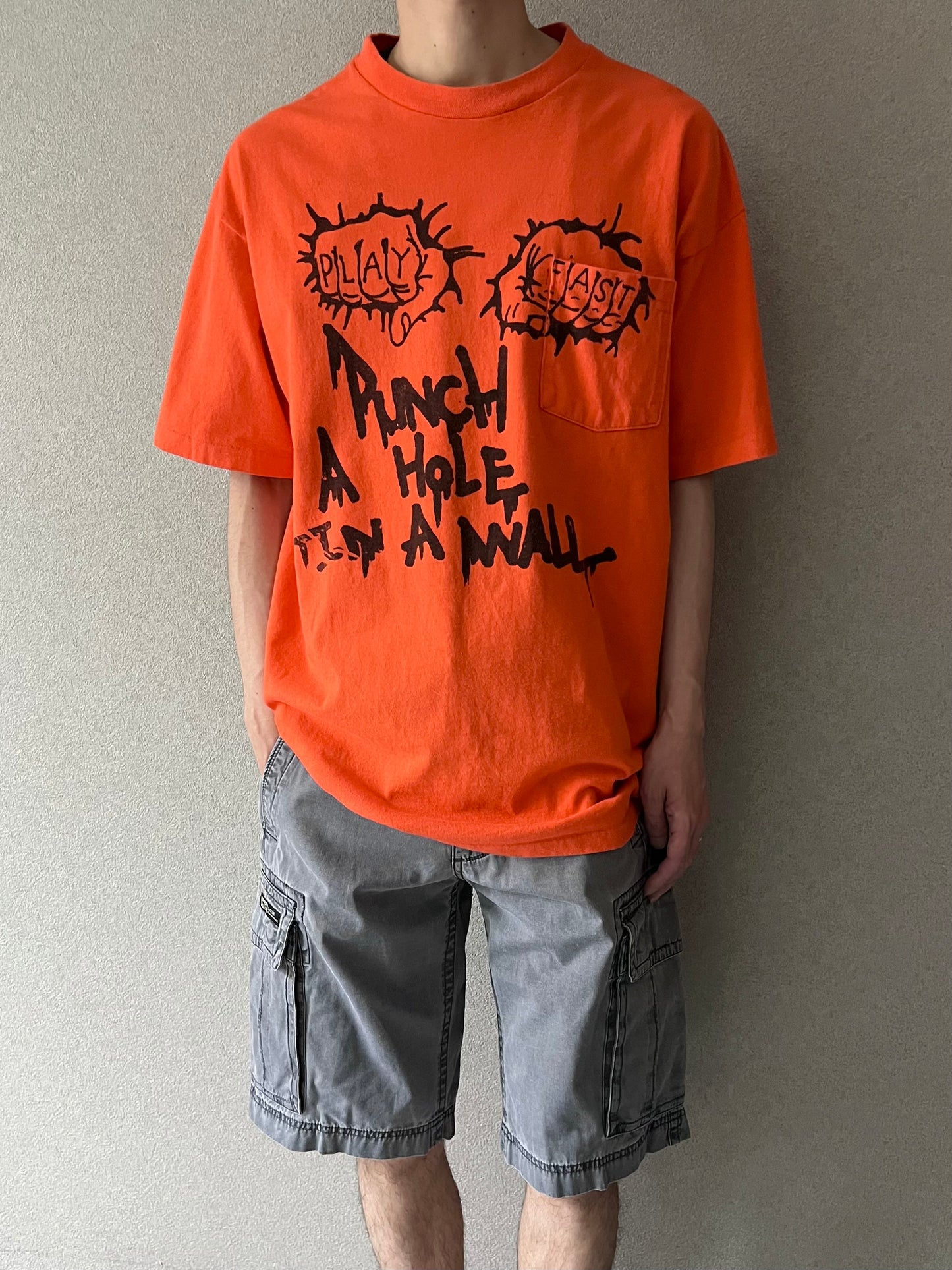 90's PUNCH A HOLE IN A WALL music t-shirt “Made in USA”
