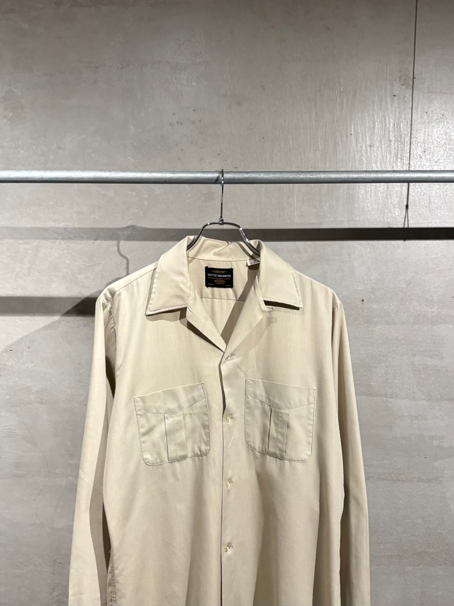 60's〜 ARROW open collar shirt "Made in USA"