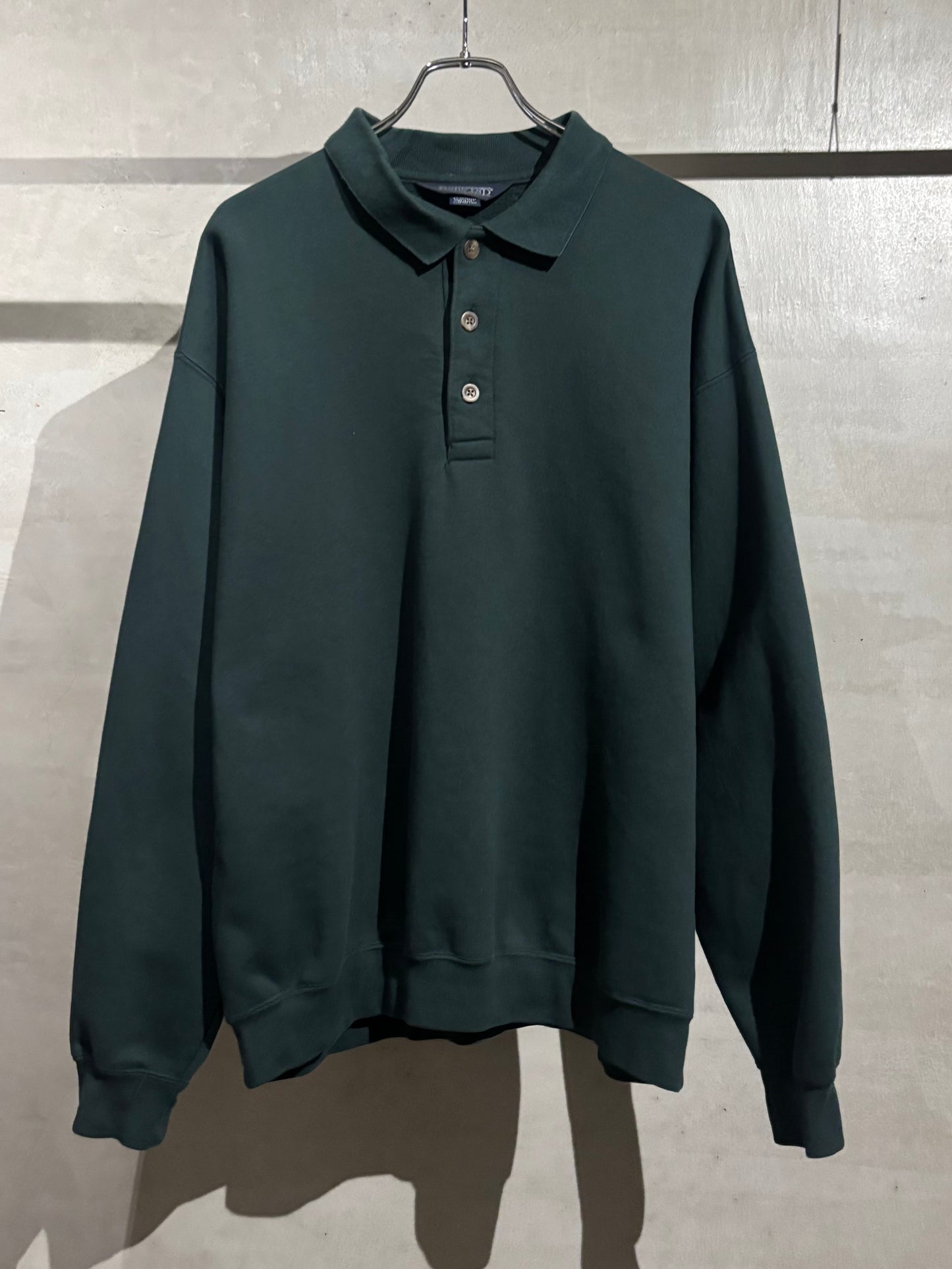 90's LANDS' END sweat polo shirt “Made in USA”
