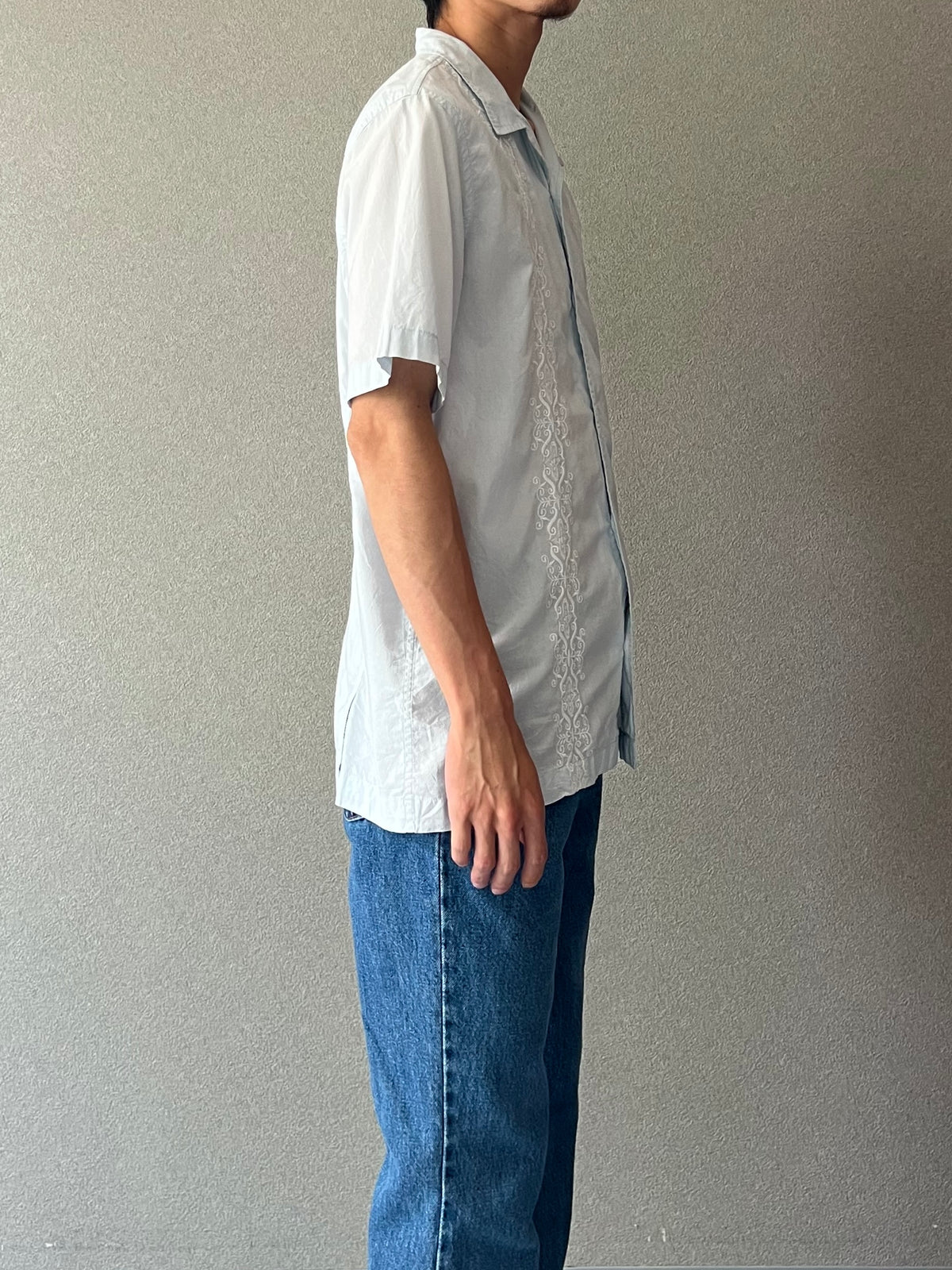 00's BANANA REPUBLIC S/S open collar shirt