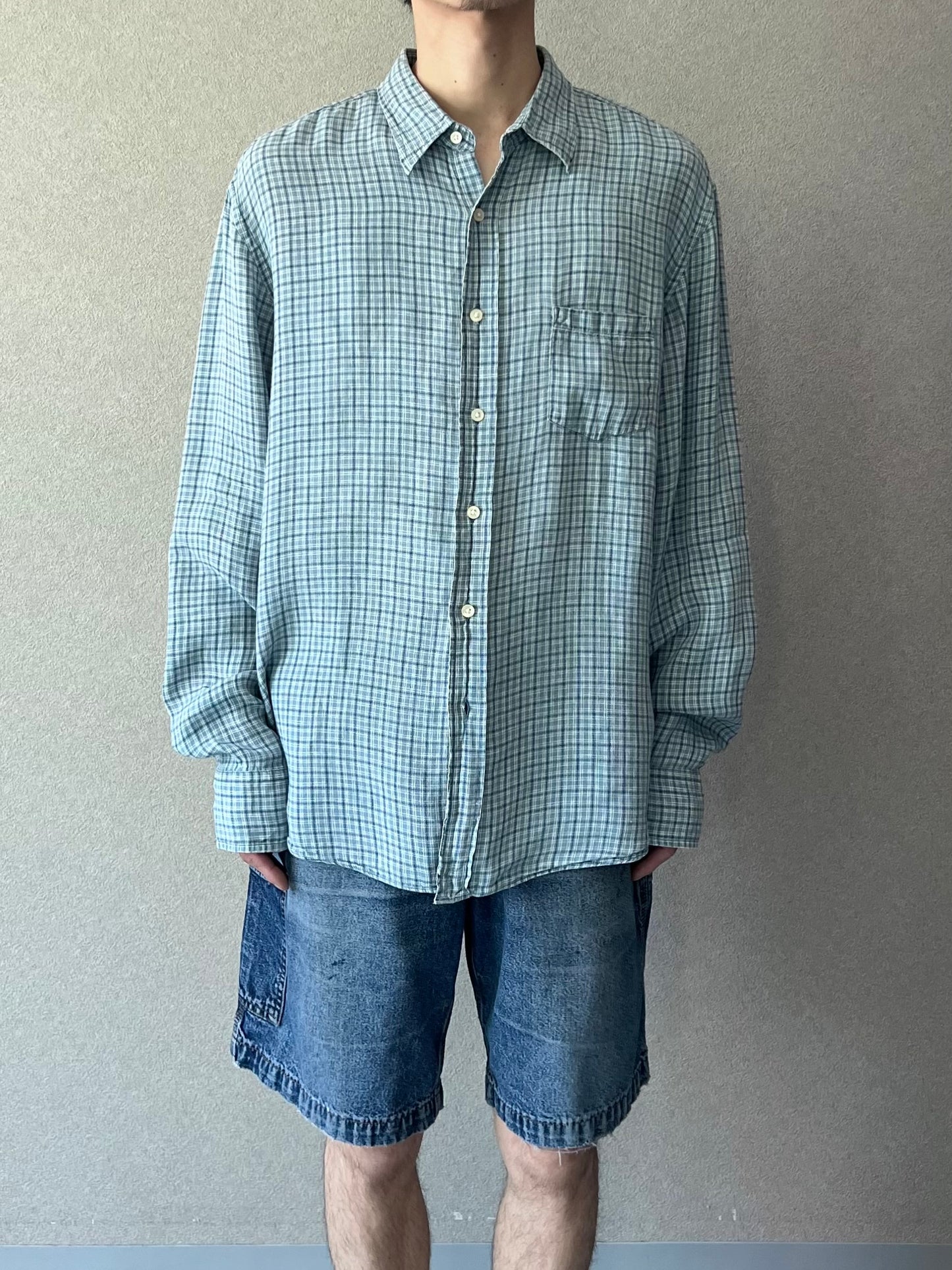 00's J.CREW linen shirt