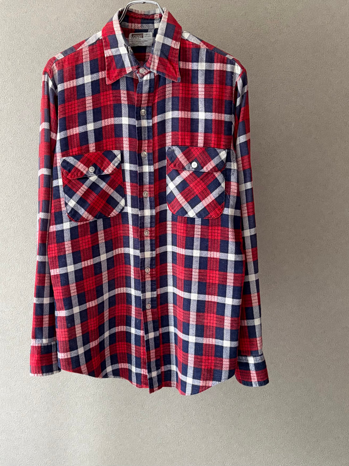 70's MONTGOMERY WARD printed flannel shirt