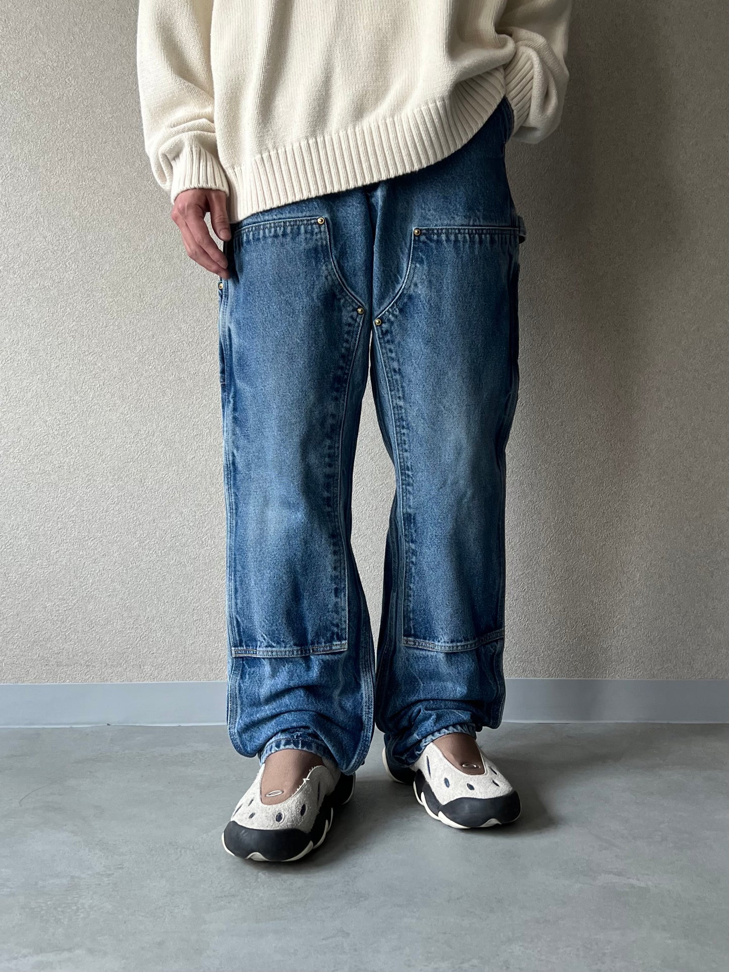 00's carhartt denim double knee  painter pants