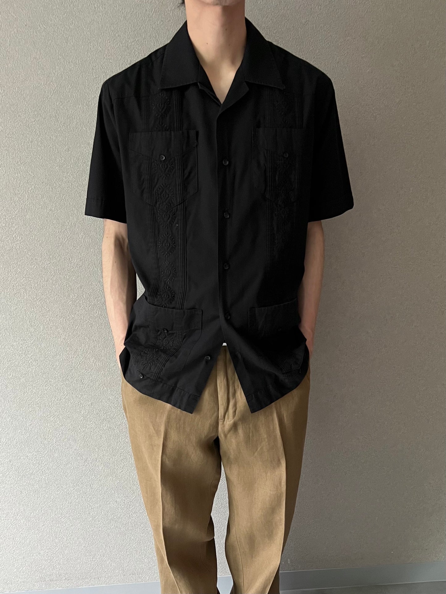 00's The Havanera Co. guayabera shirt