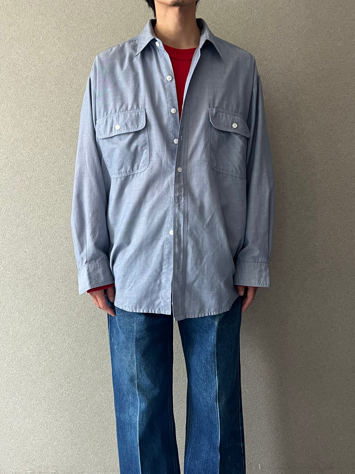 90's FIVE BROTHER chambray shirt