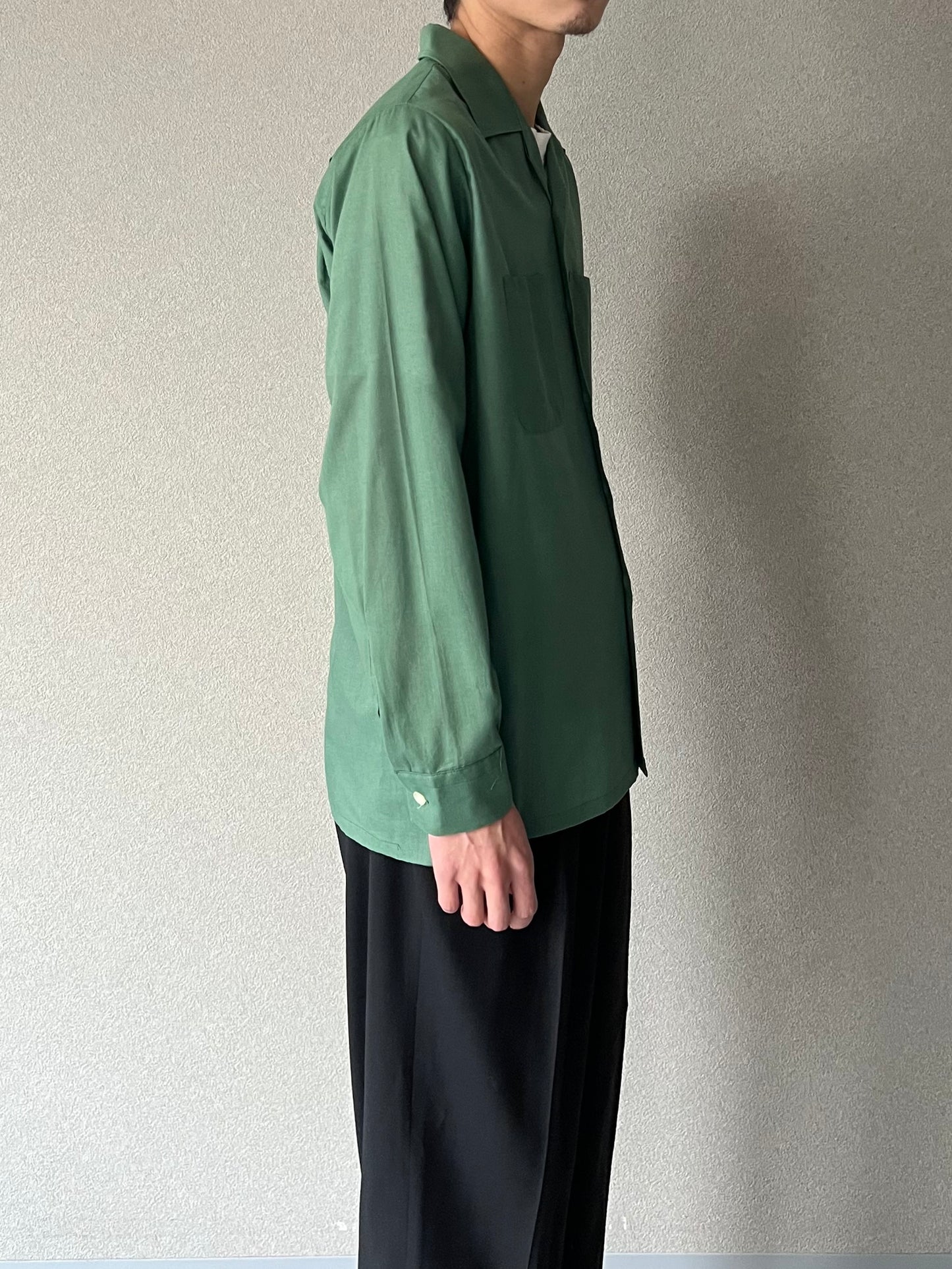 60's Donegal vintage open collar shirt