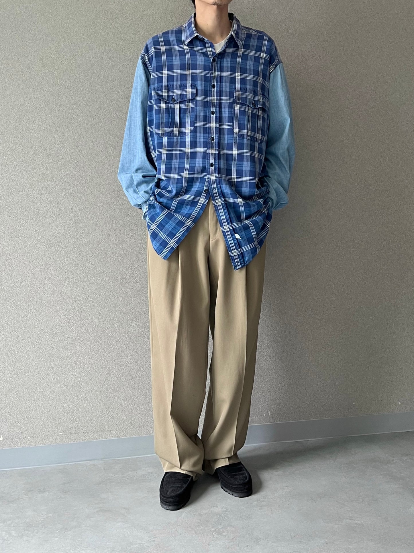 80's〜 Polo Ralph Lauren chambray switching safari shirt