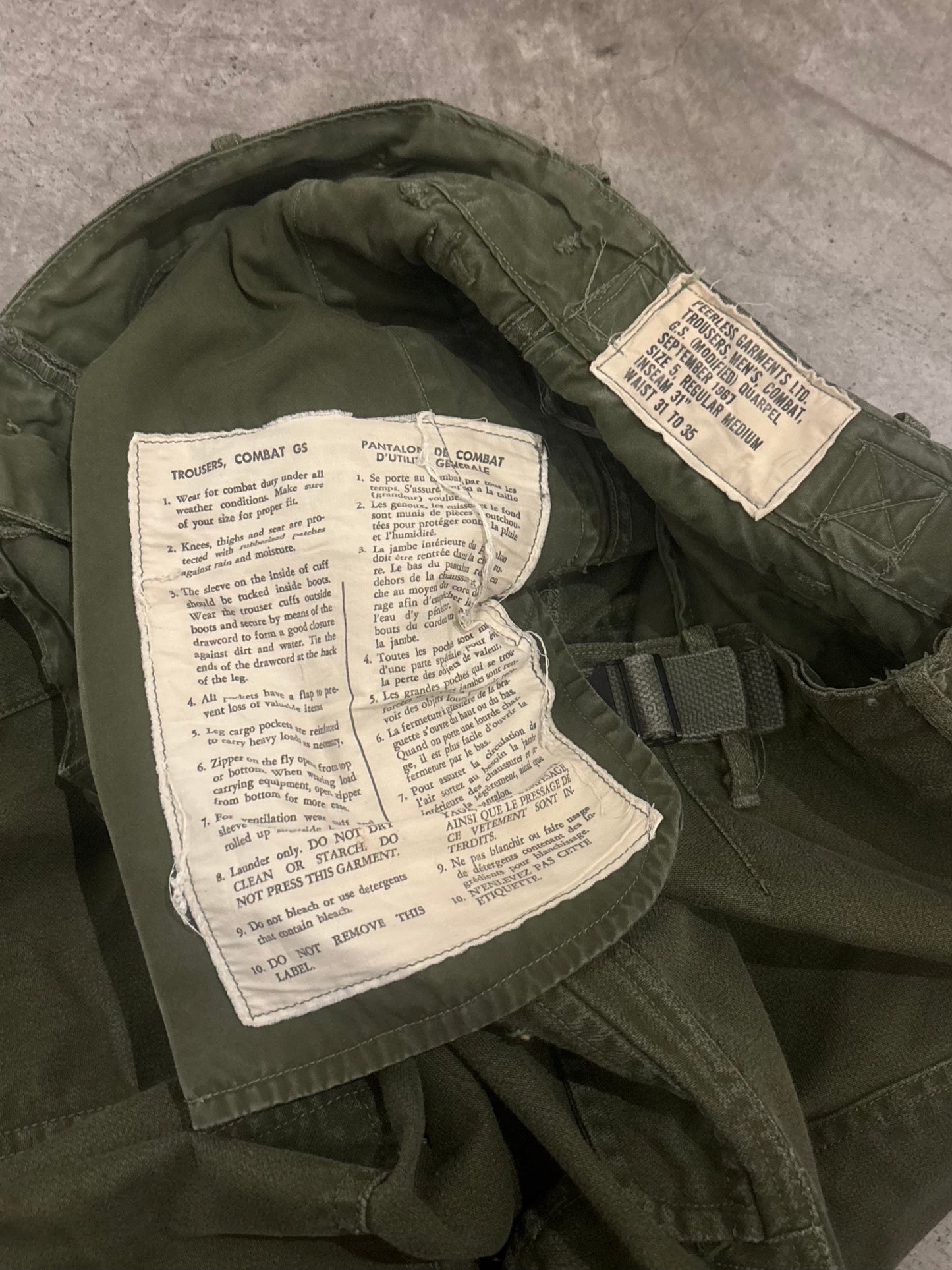 70's CANADIAN ARMY cargo pants
