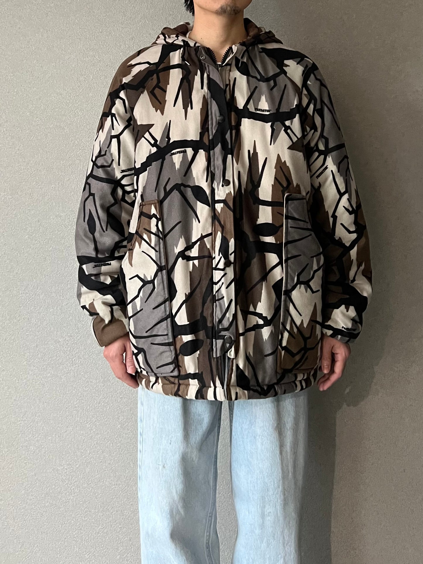 80's PREDATOR CAMOUFLAGE insulation jacket “Made in USA”
