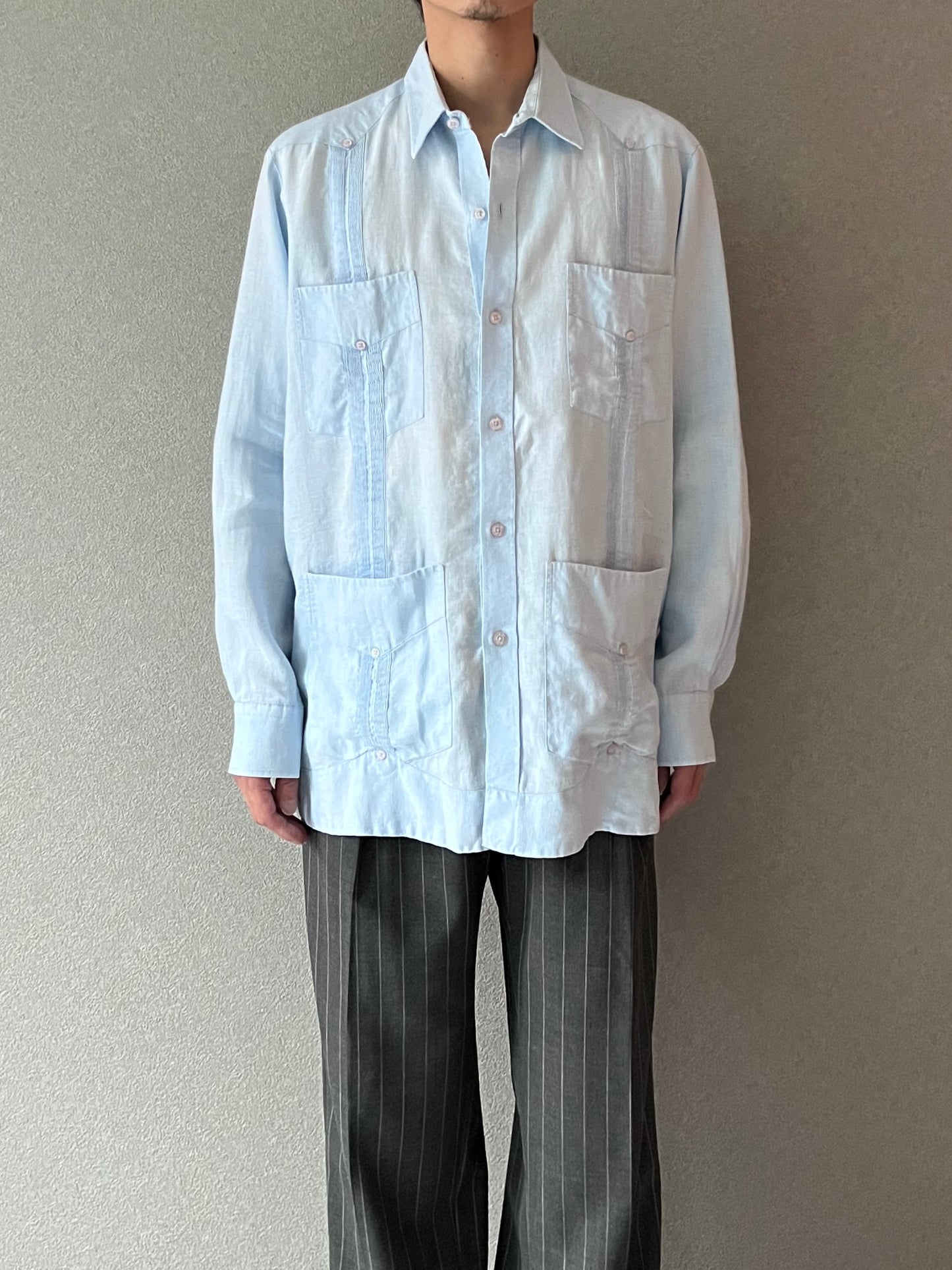 90's PANABRISA corona linen guayabera shirt “Made in PANAMA”