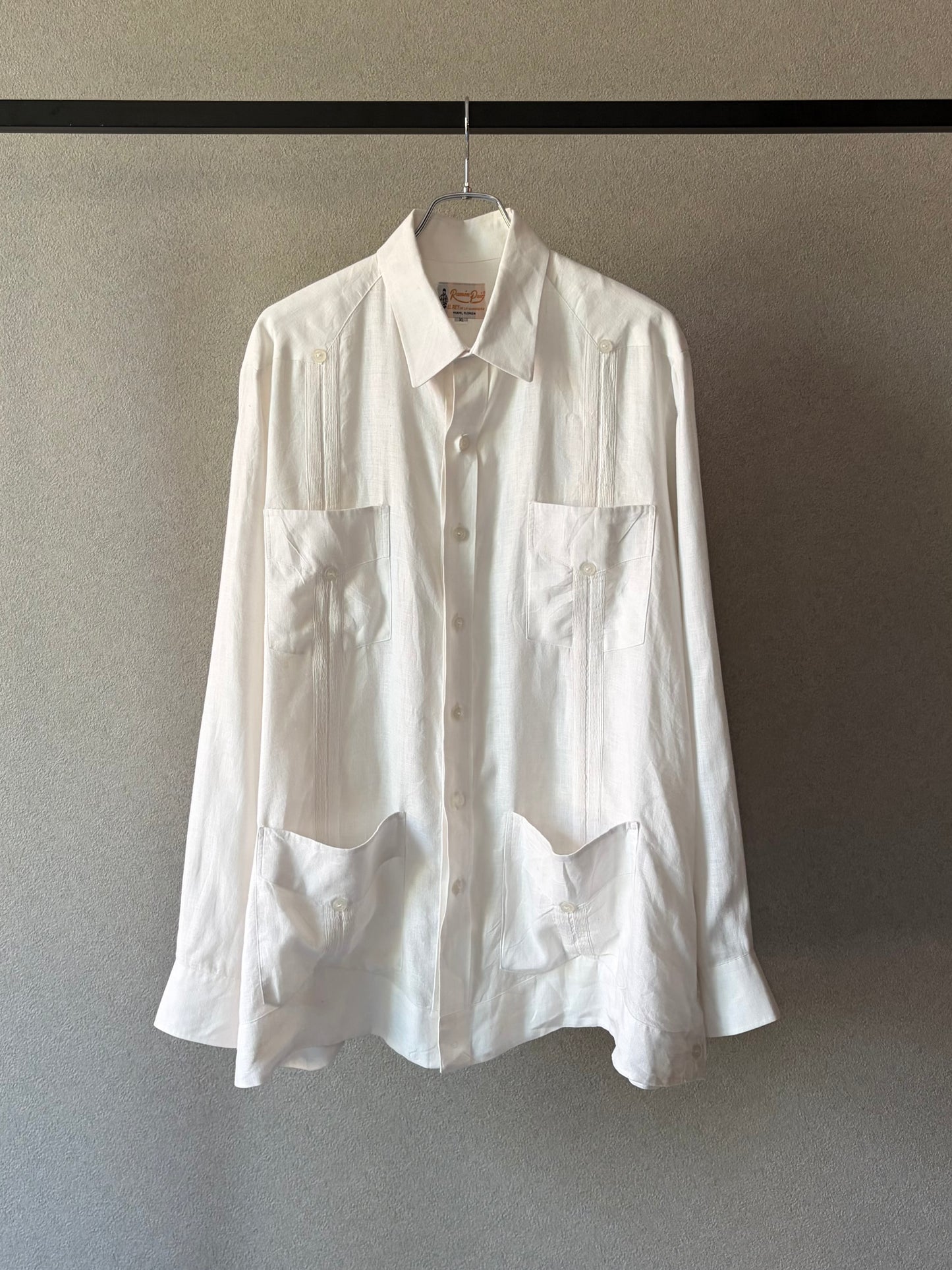 90's Ramon Puig linen guayabera shirt