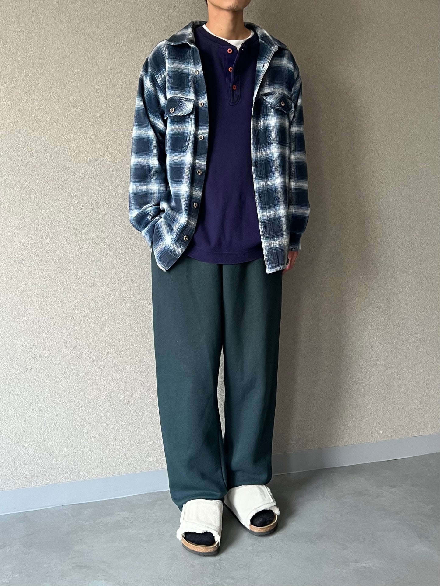 90's GAP henry neck  L/S t-shirt