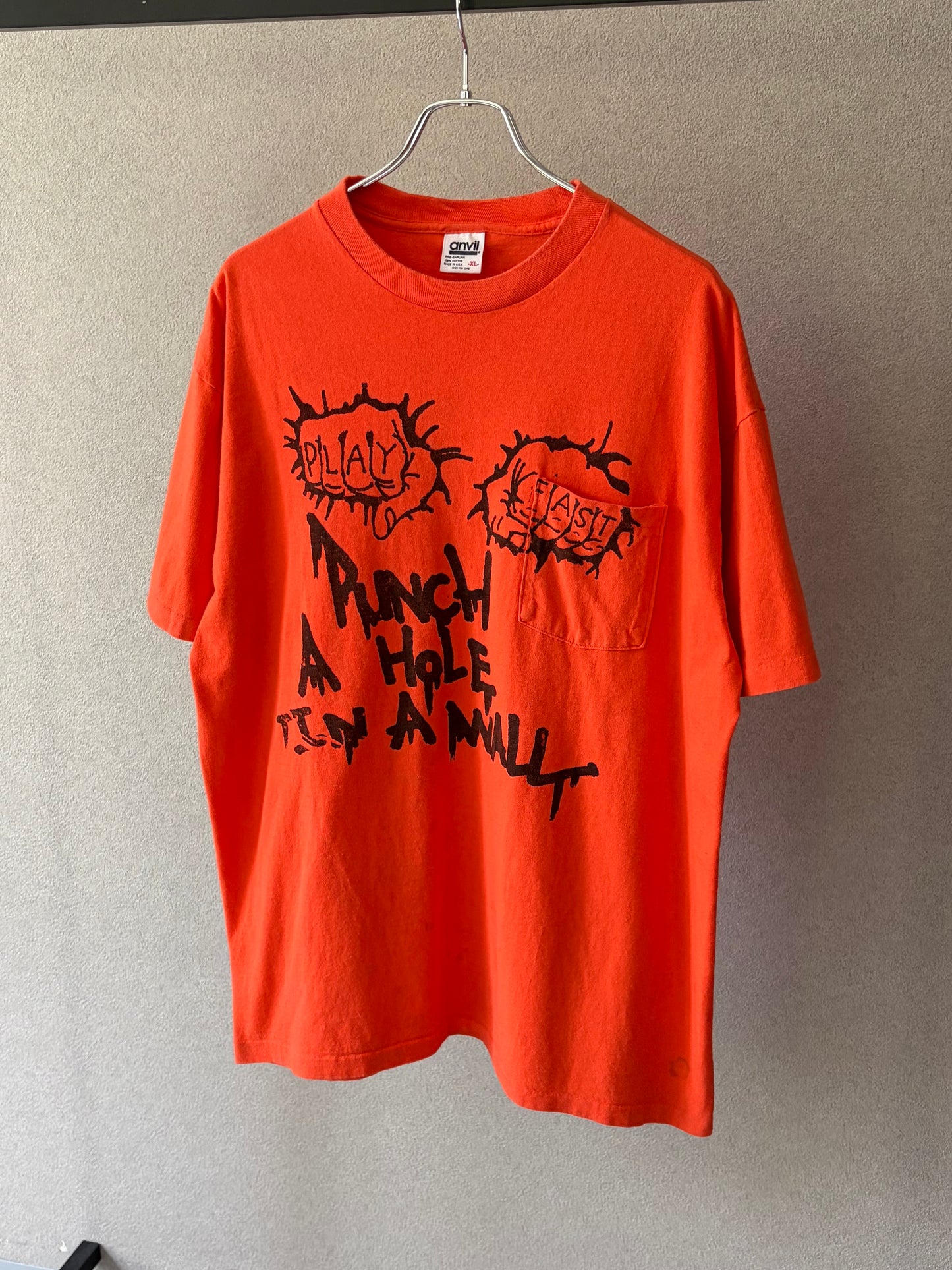 90's PUNCH A HOLE IN A WALL music t-shirt “Made in USA”