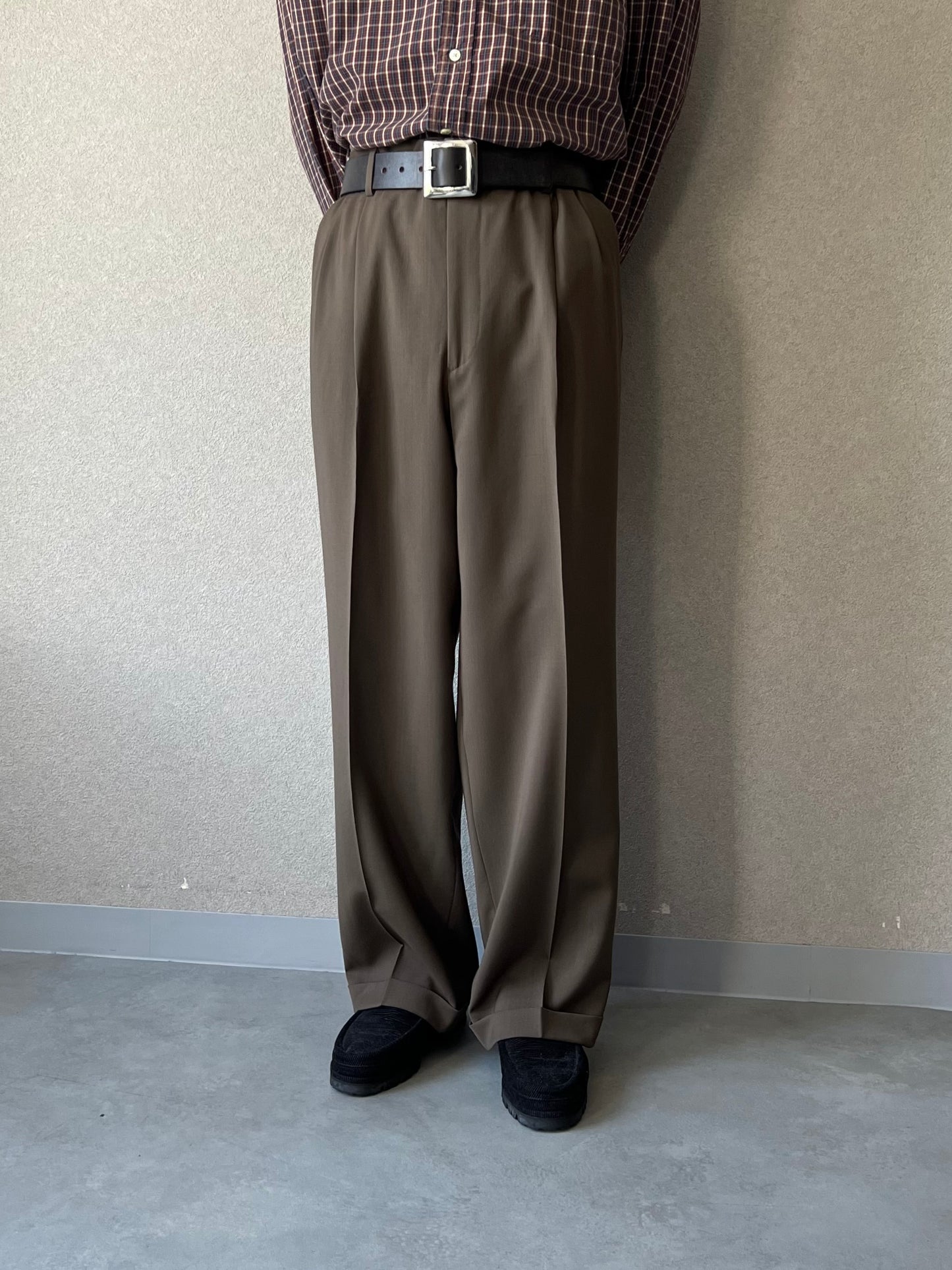 90's PRONT-UOMO wool slacks “Made in ITALY”