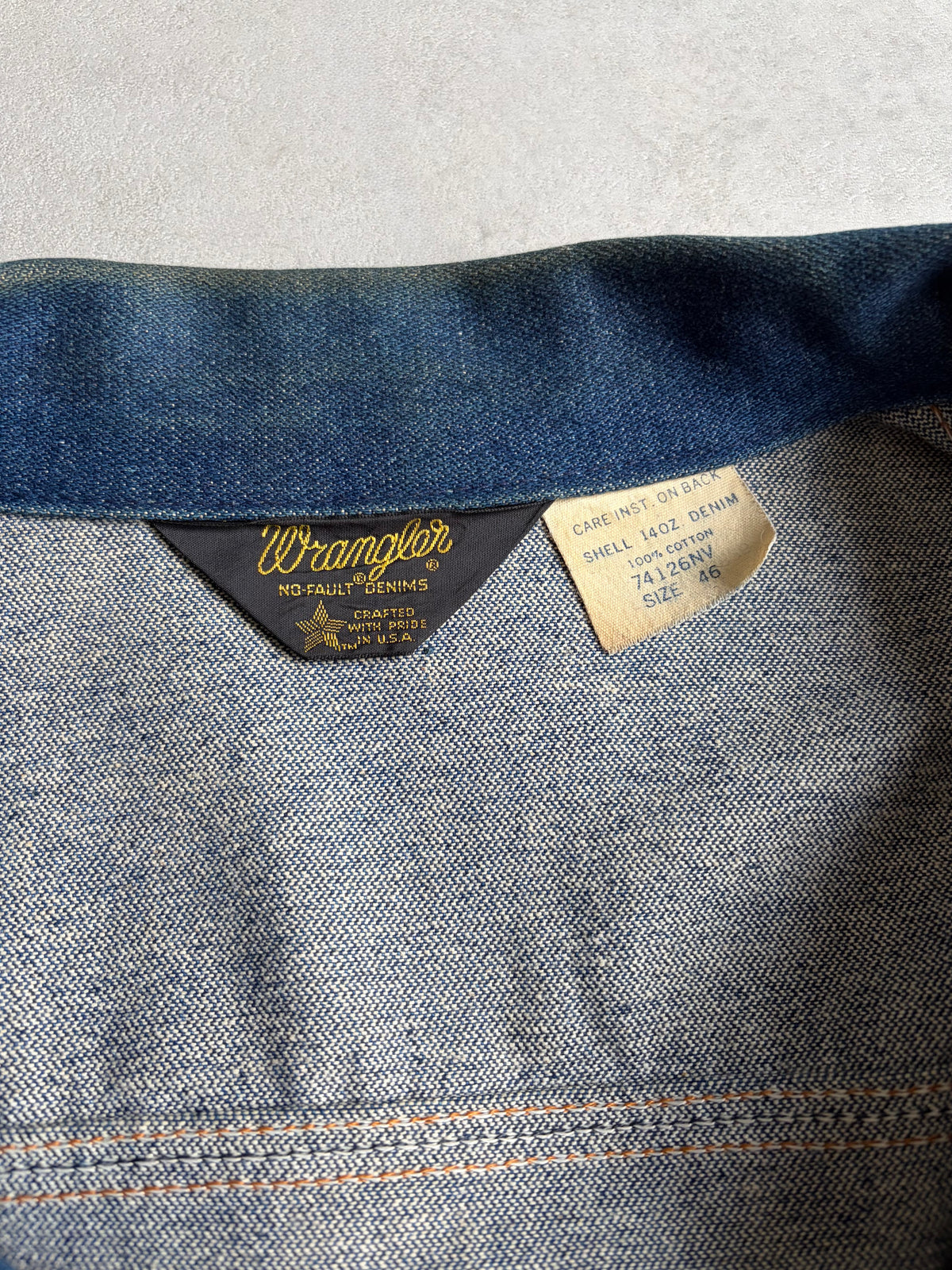 80's Wrangler 74126NV denim jacket “Made in USA”