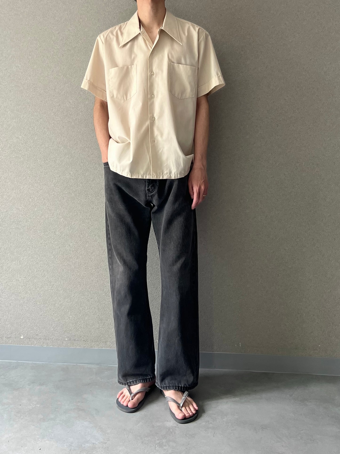 70's〜 HABAND S/S open collar shirt