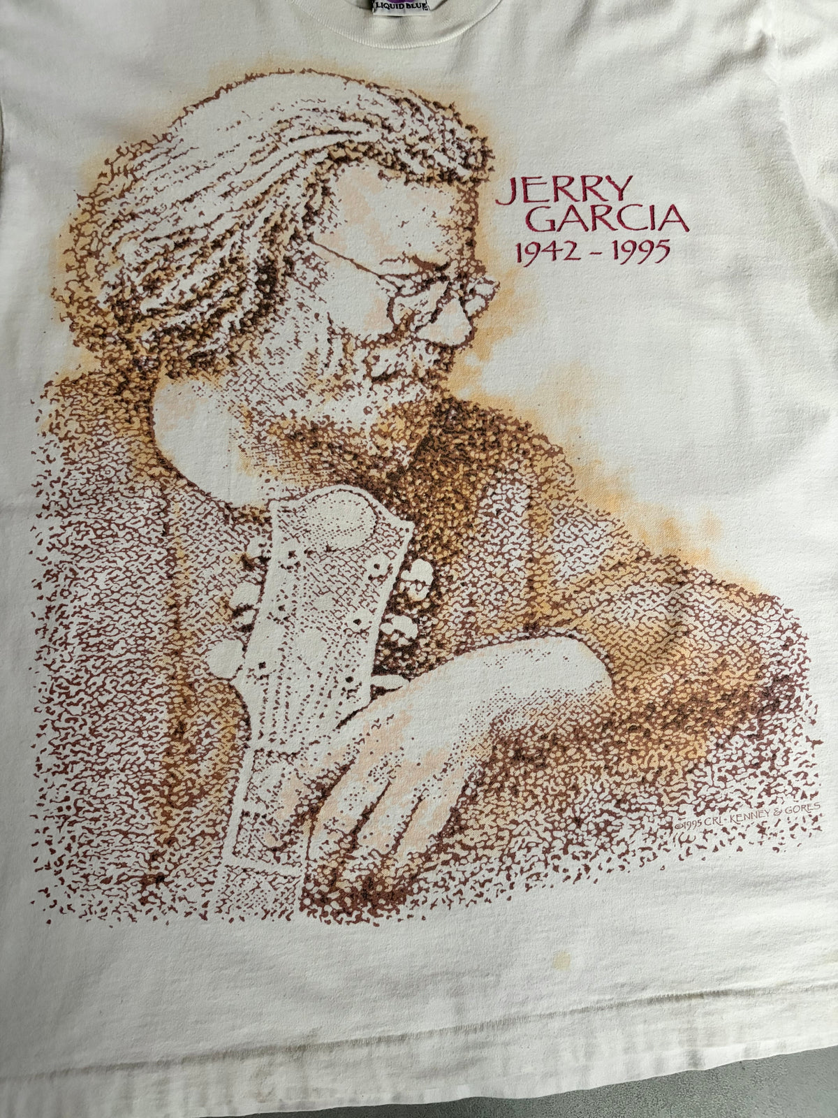 90's JERRY GARCIA x LIQUID BLUE t-shirt “Made in USA”