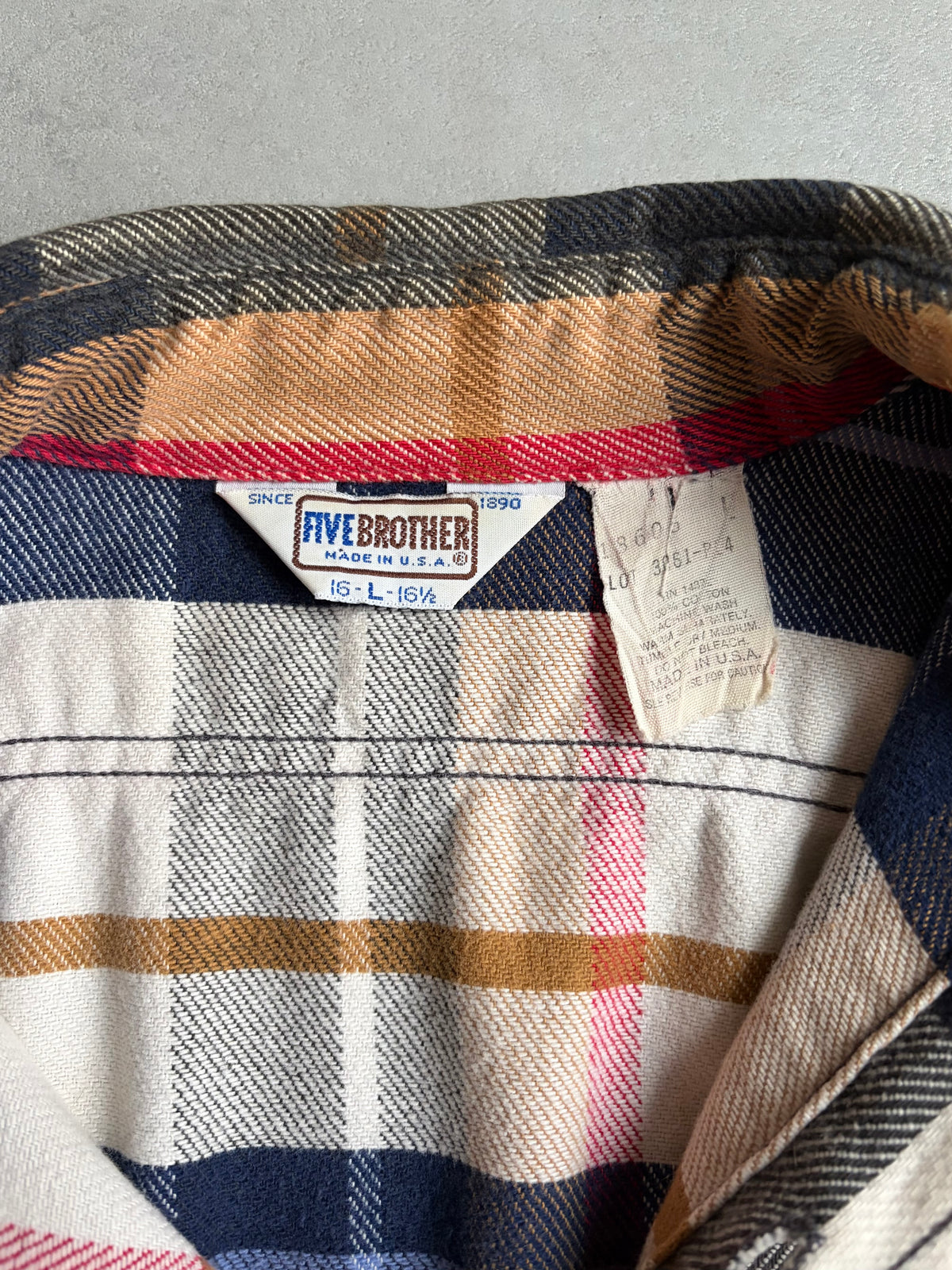 80's FIVE BROTHER flannel shirt “Made in USA”