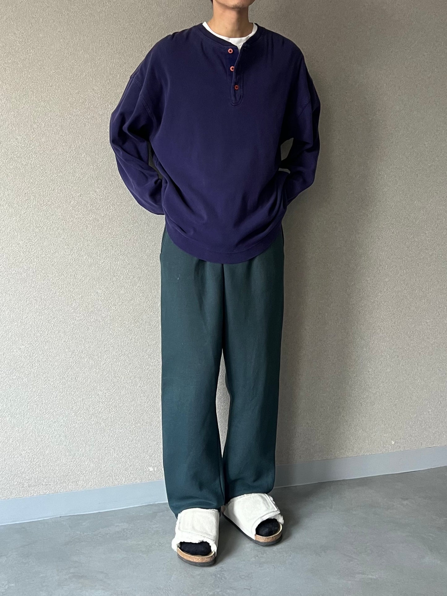 90's GAP henry neck  L/S t-shirt