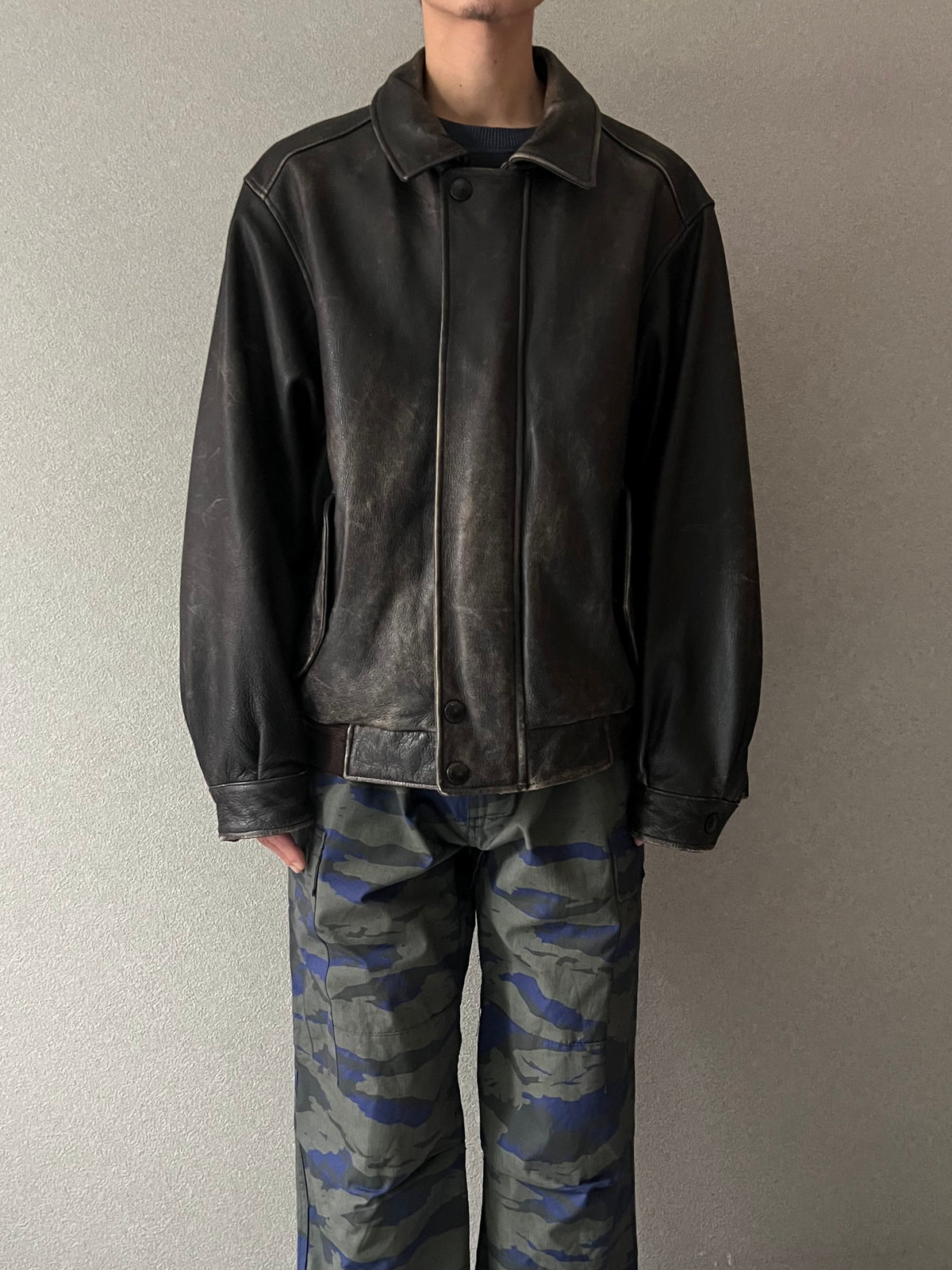 00's Eddie Bauer leather jacket