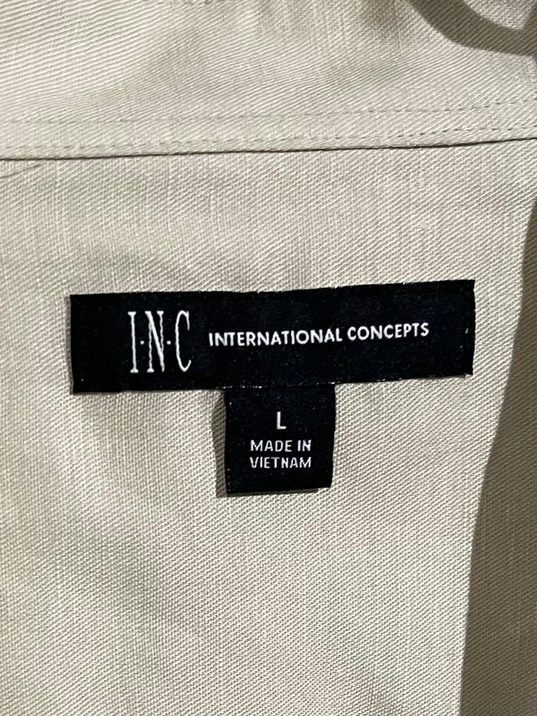 10's I・N・C linen open collor shirt