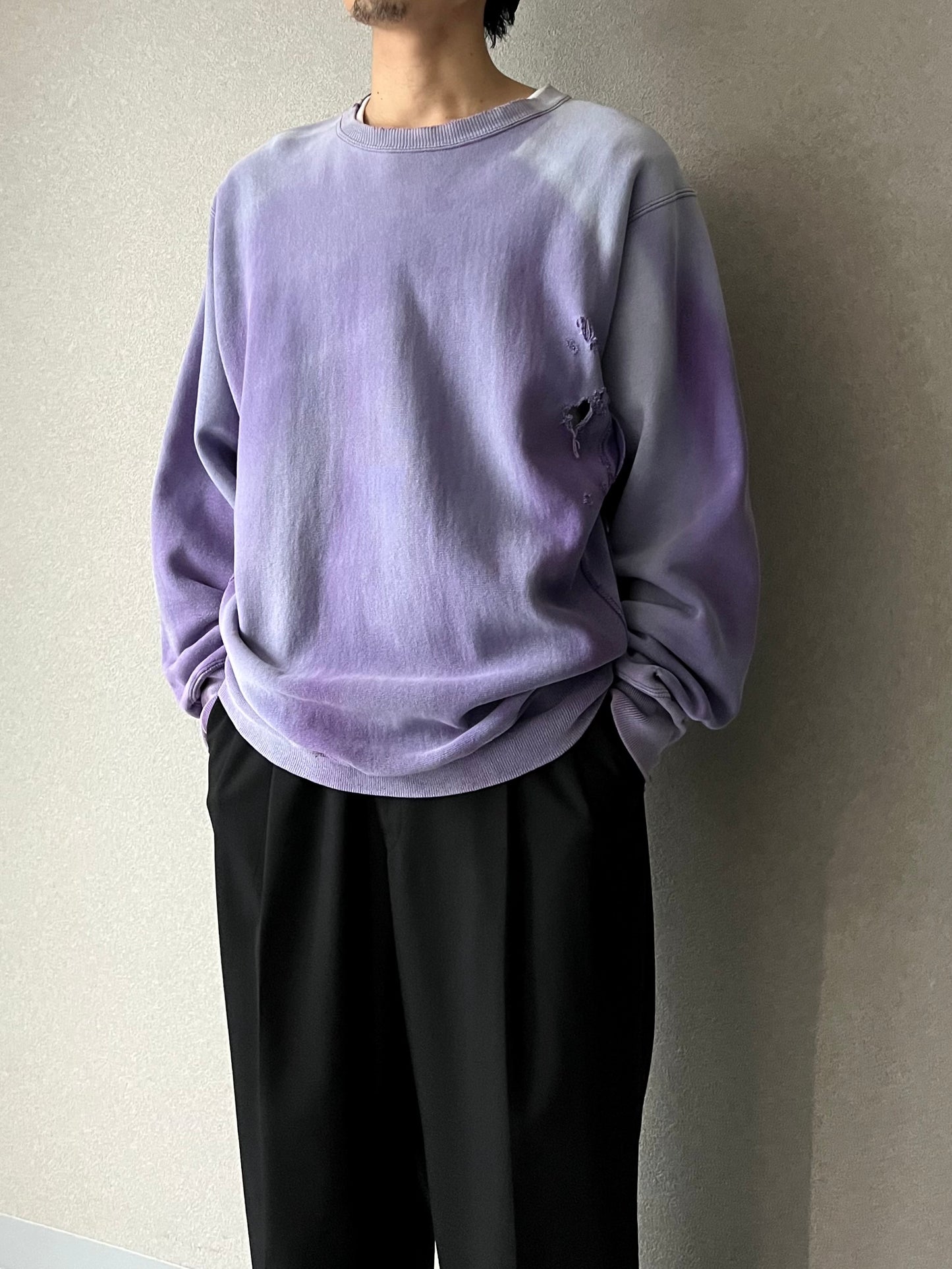 90's Champion marble dyeing REVERSE WEAVE