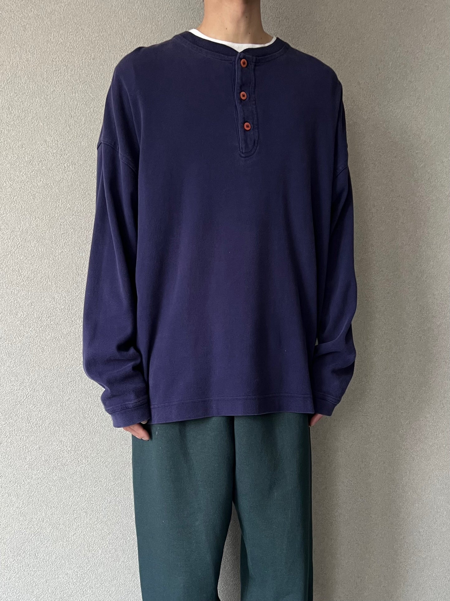 90's GAP henry neck  L/S t-shirt