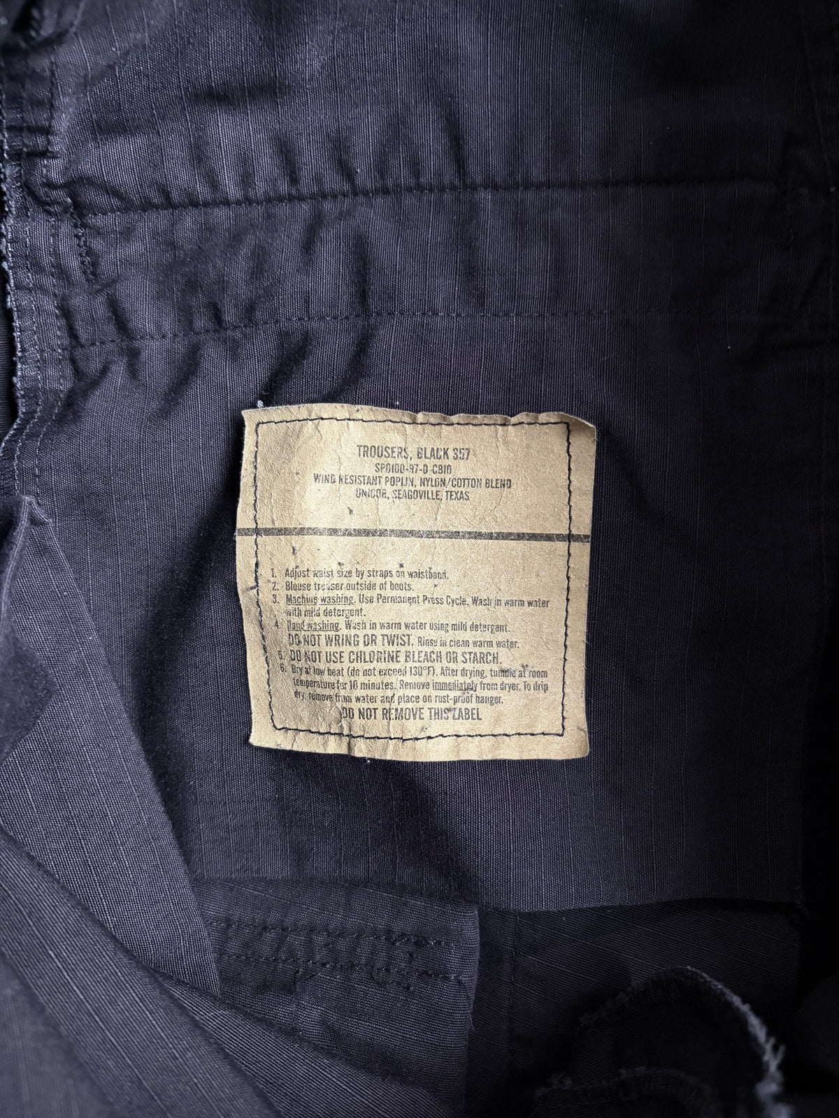 90's US.ARMY BLACK357 cargo pants “Made in USA”