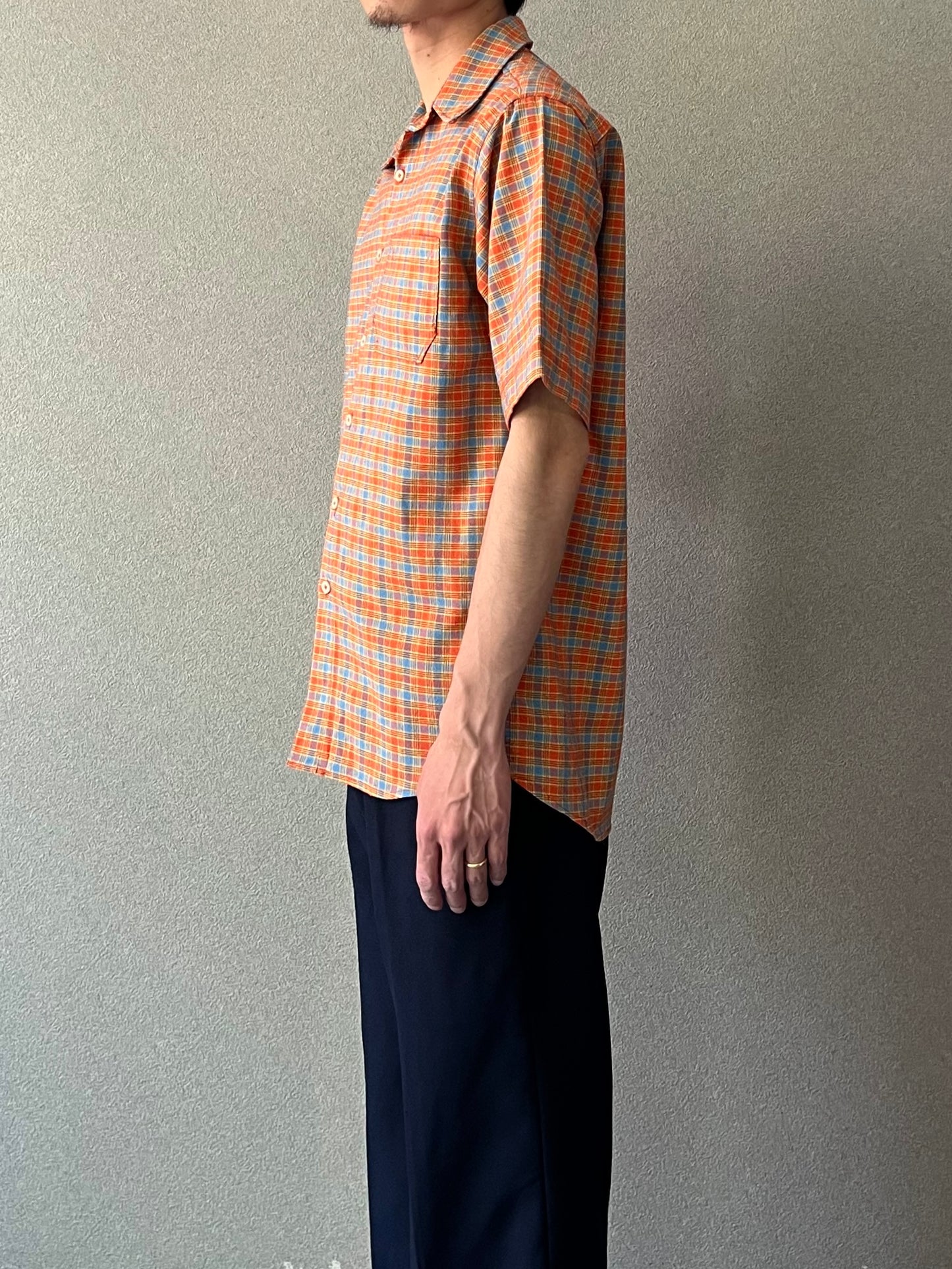 70's〜 UNKNOWN open collar shirt