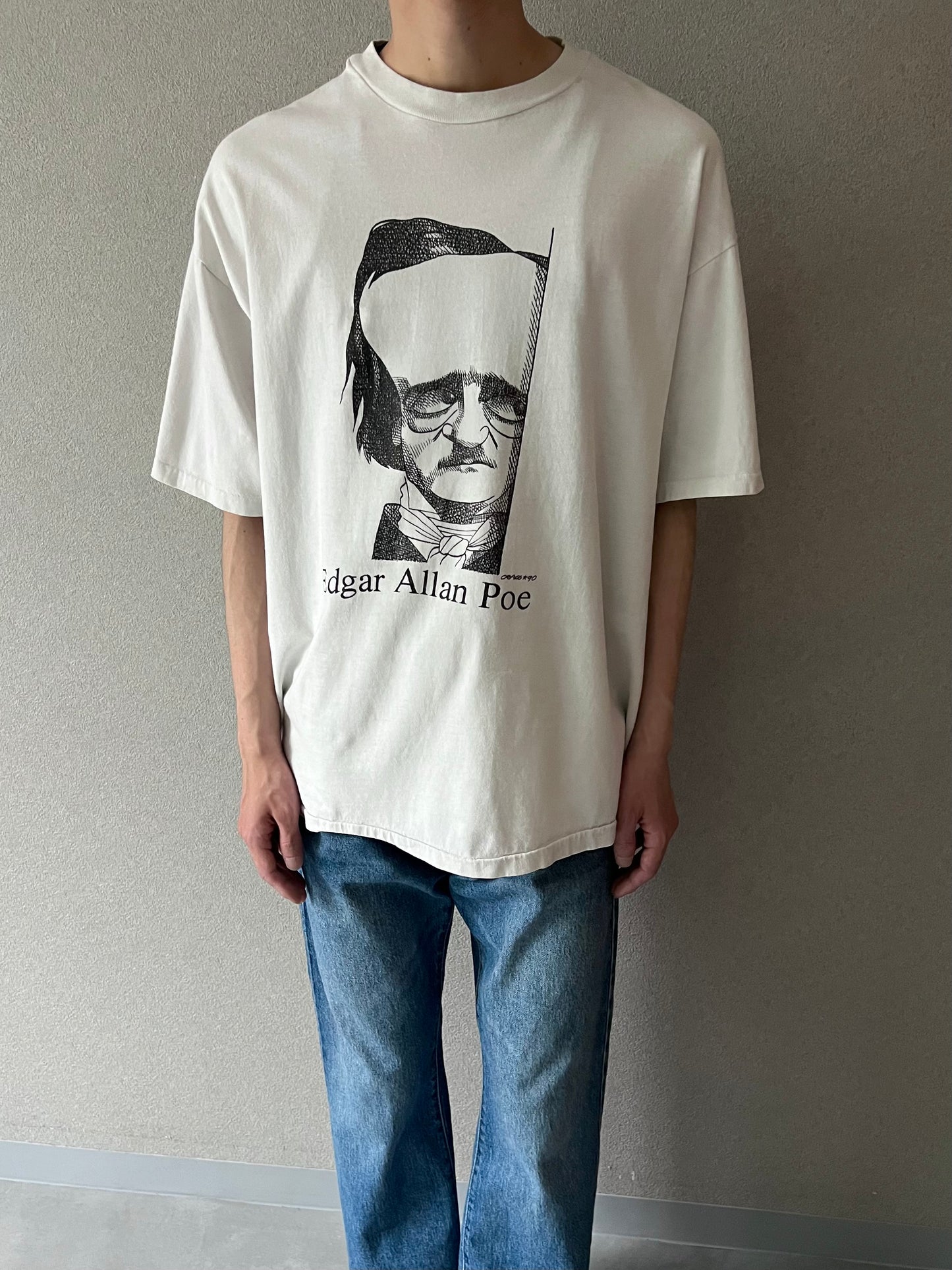 90's Edgar Allan printed t-shirt “Made in USA”