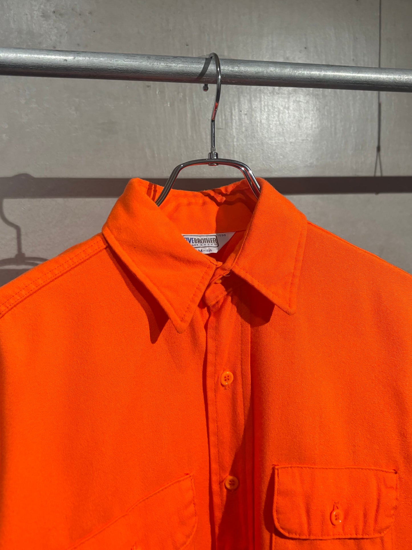 80's FIVE BROTHER acrylic work shirt “Made in USA”
