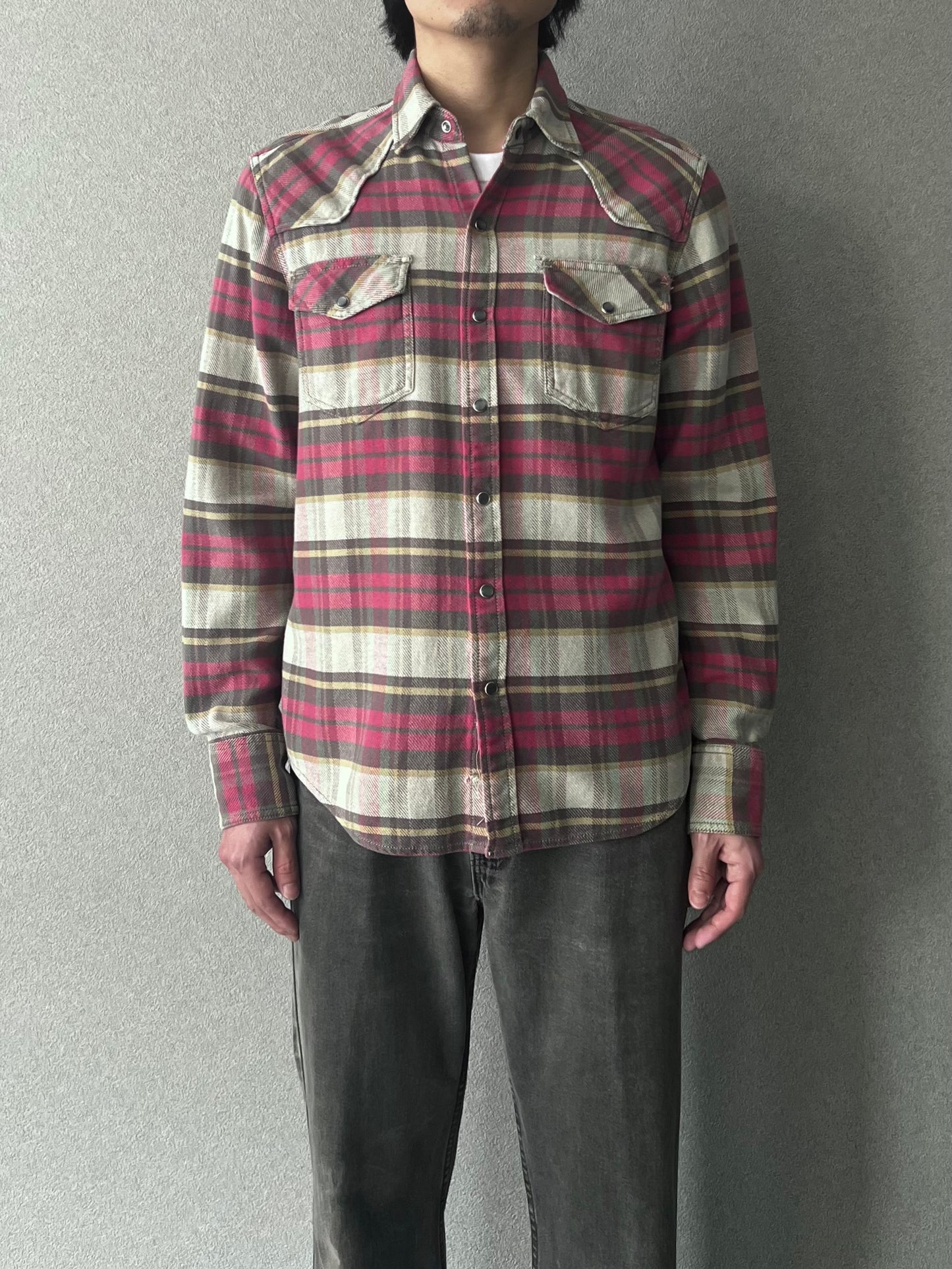 70's〜 UNKNOWN western flannel shirt