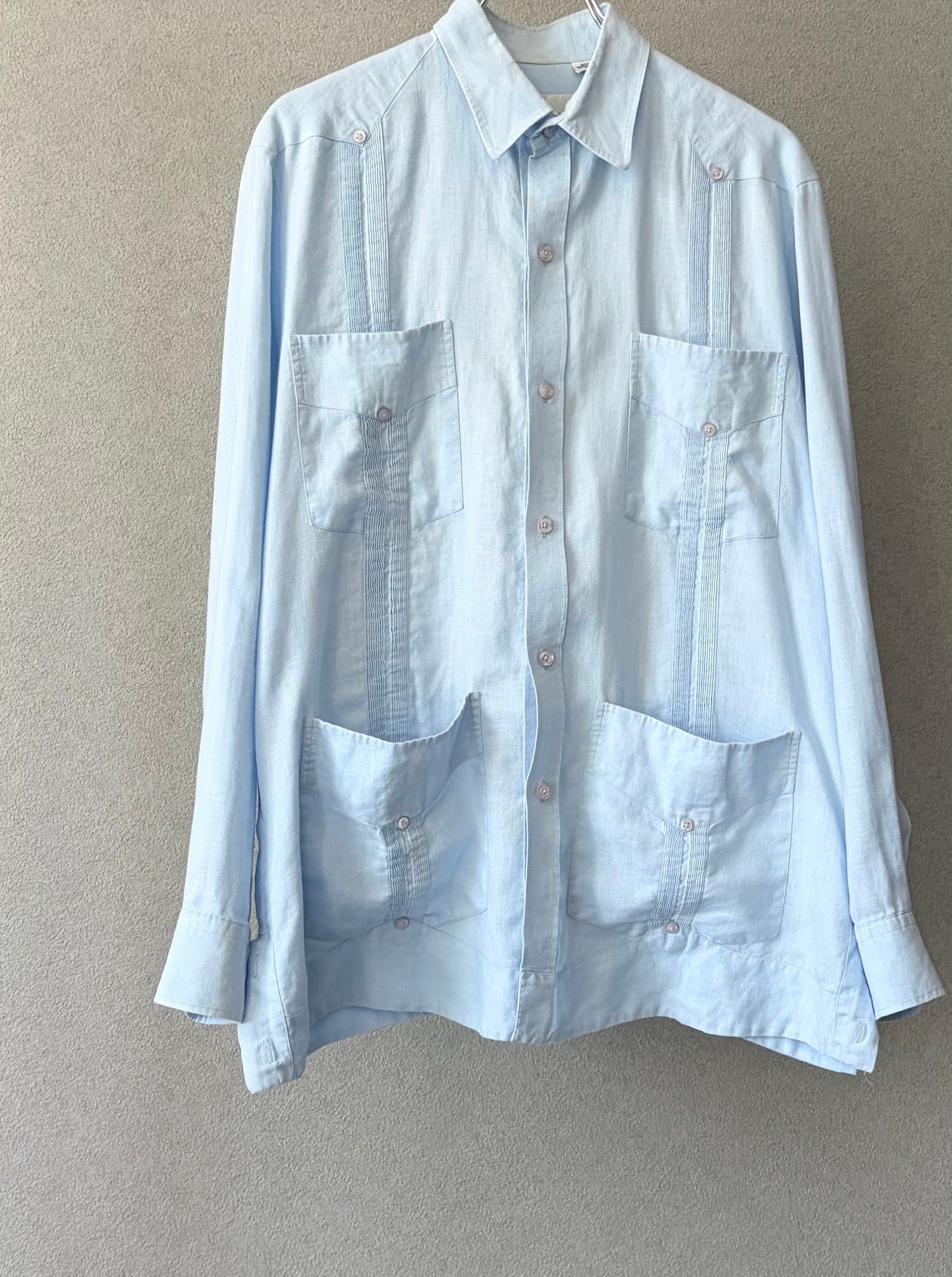 90's PANABRISA corona linen guayabera shirt “Made in PANAMA”