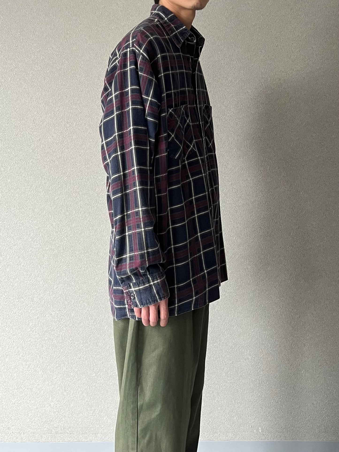 90's SAUGATUCK printed flannel shirt