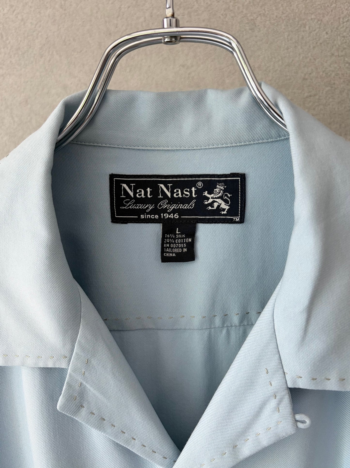 00's Nat Nast open collar silk shirt