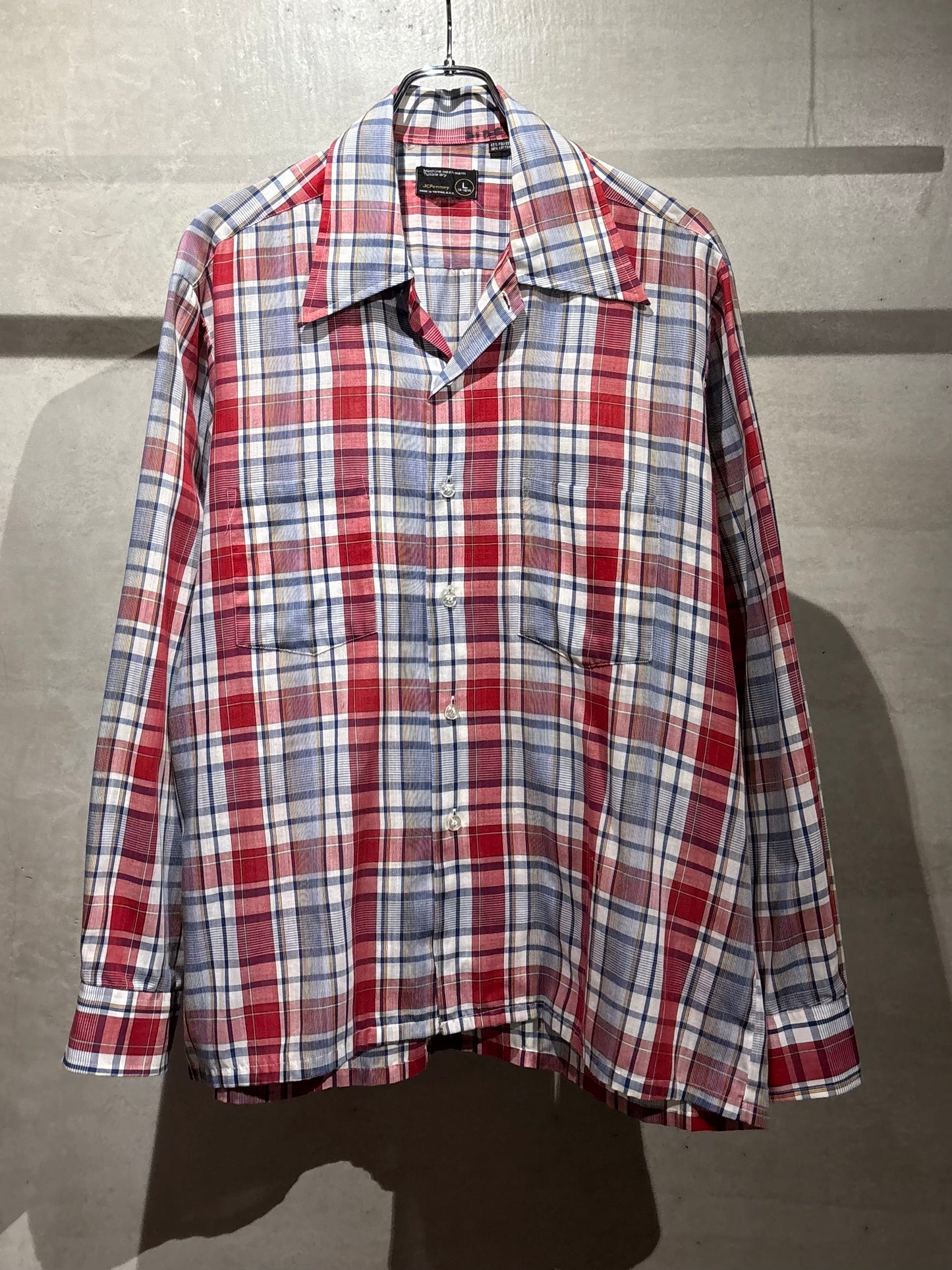 70's JC.Penny open collar shirt