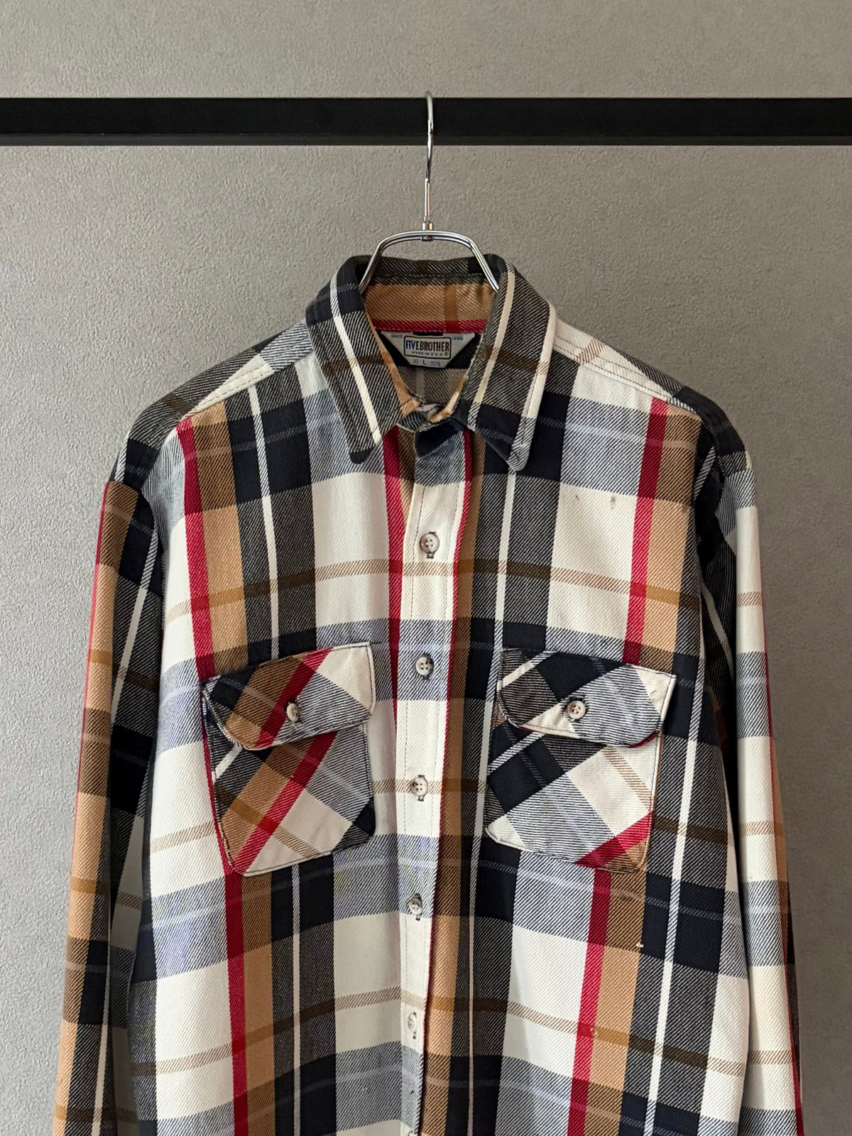 80's FIVE BROTHER flannel shirt “Made in USA”