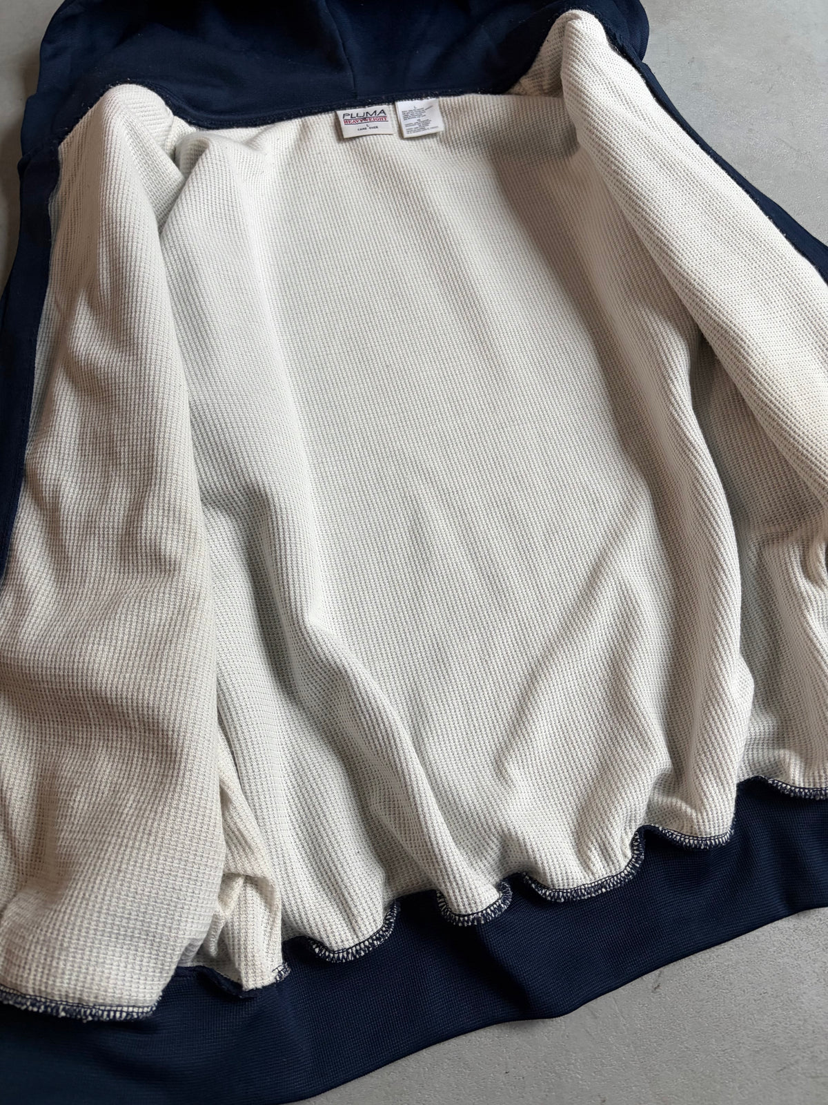 90's PLUMA thermal linning zip up sweat hoodie