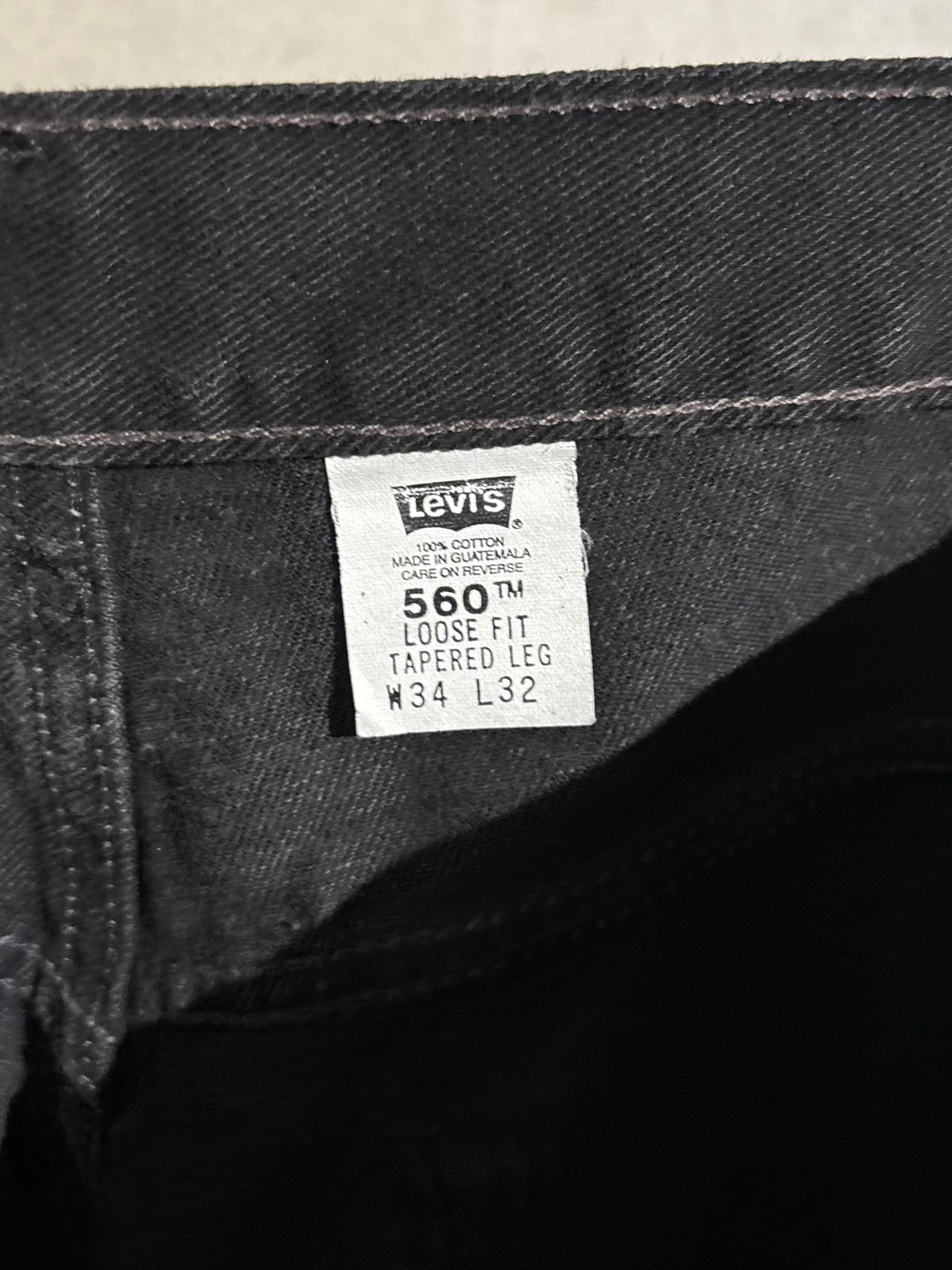 00's Levi's 560 denim pants “Made in GUATEMALA”