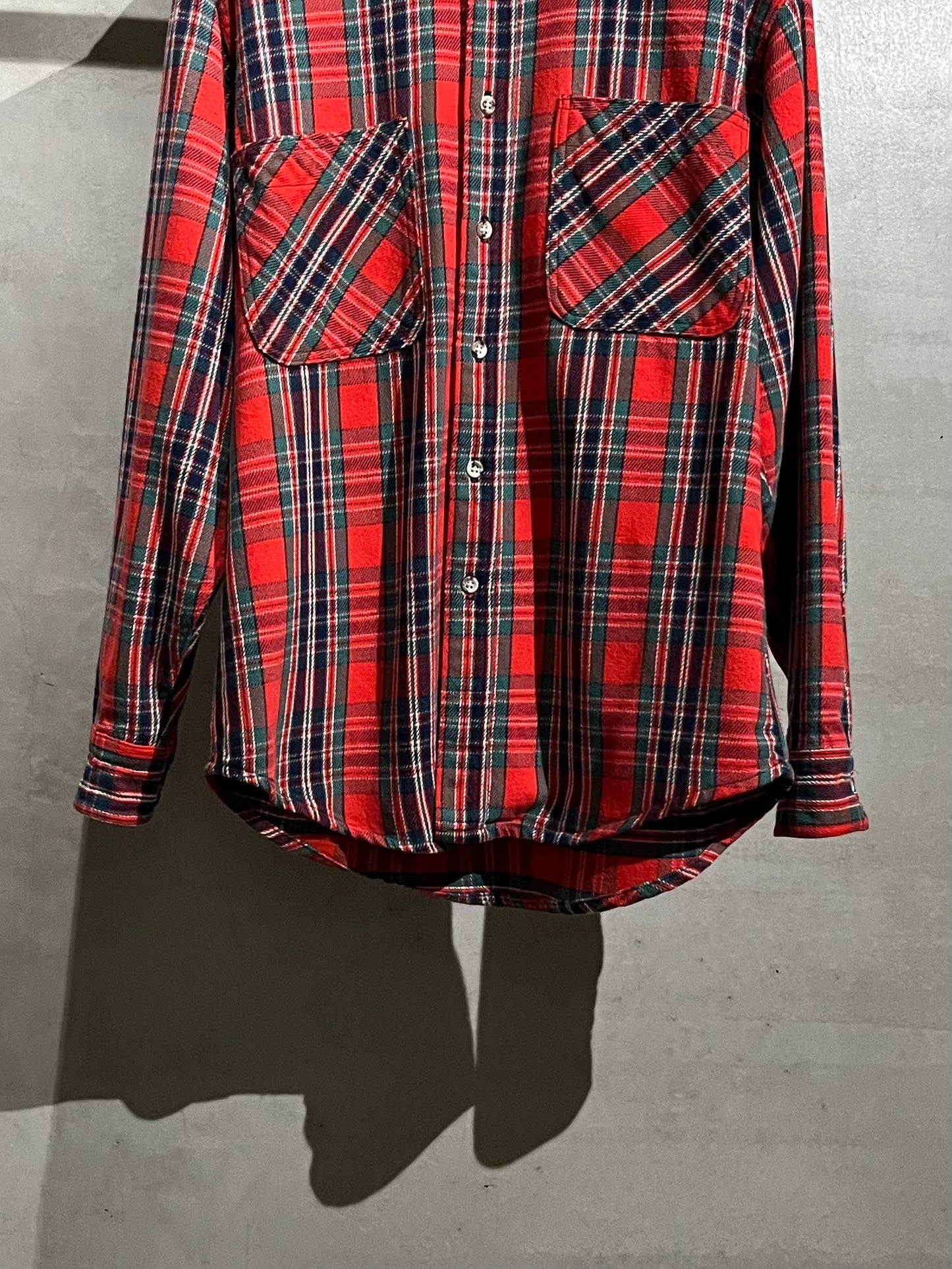 80's ST. JOHN'S BAY × BIG MAC flannel shirt “Made in USA”