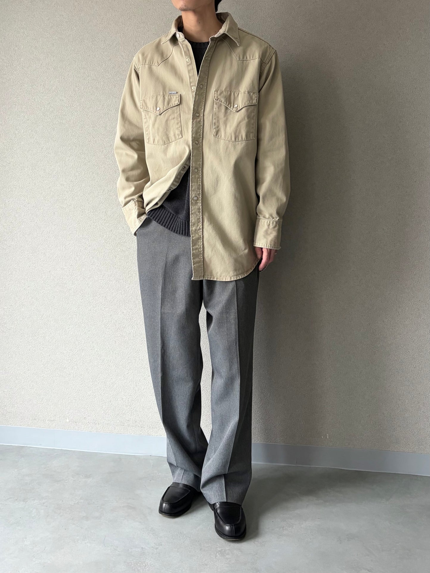 80's carhartt western work shirt