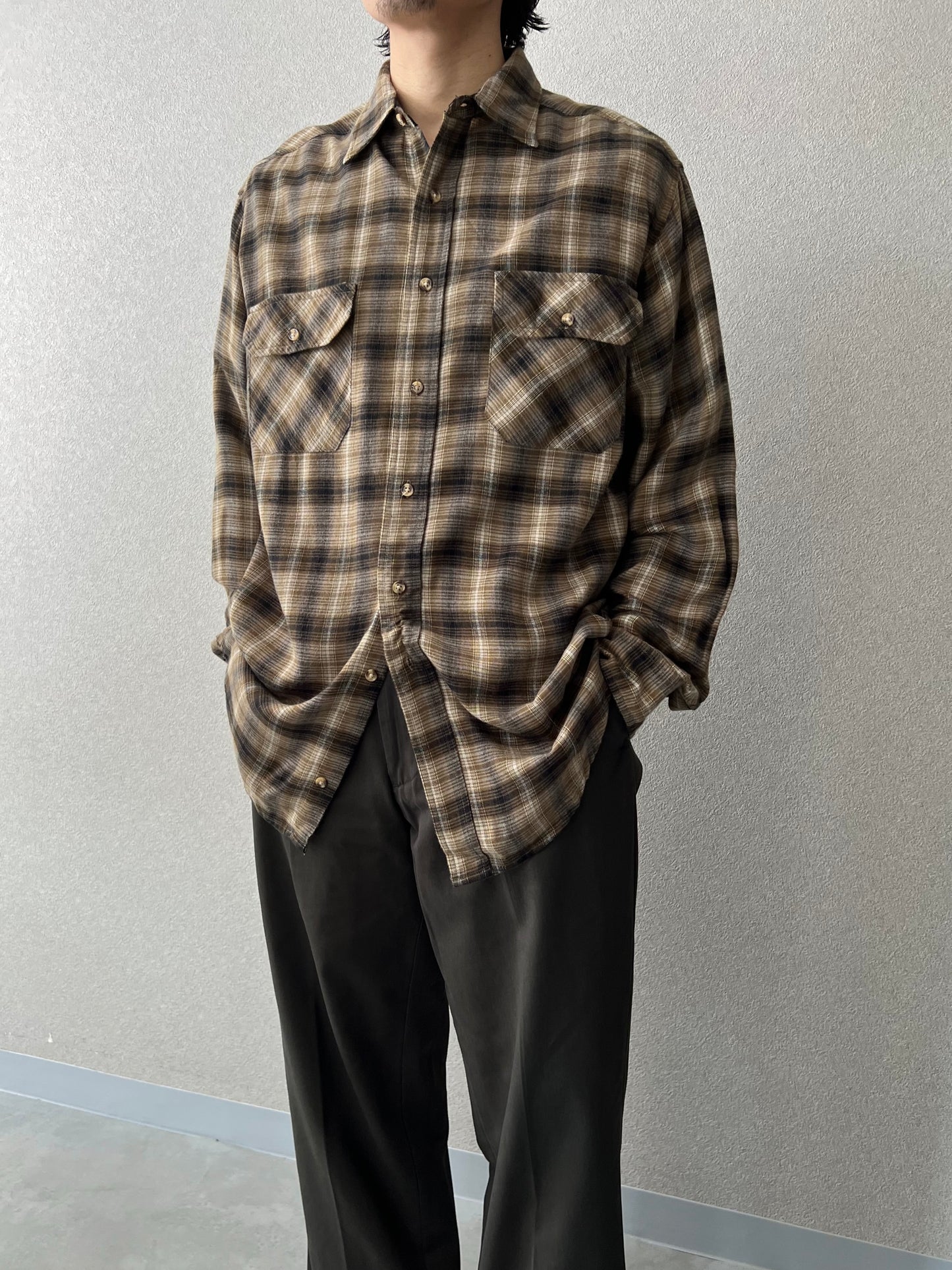 80's NORTHWEST TERRITORY acrylic flannel shirt
