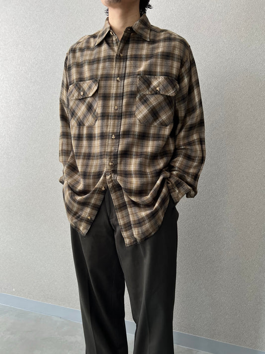 80's NORTHWEST TERRITORY acrylic flannel shirt