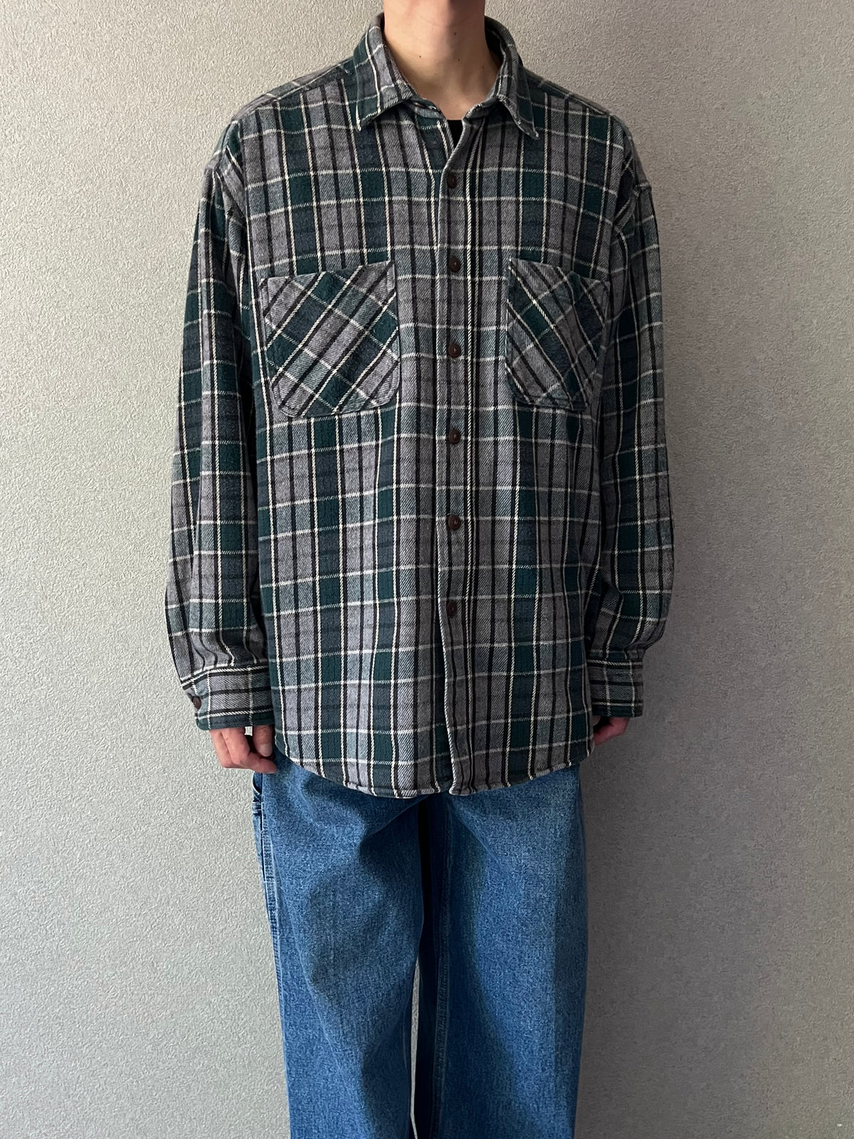 00's ST.JOHN'S BAY flannel shirt