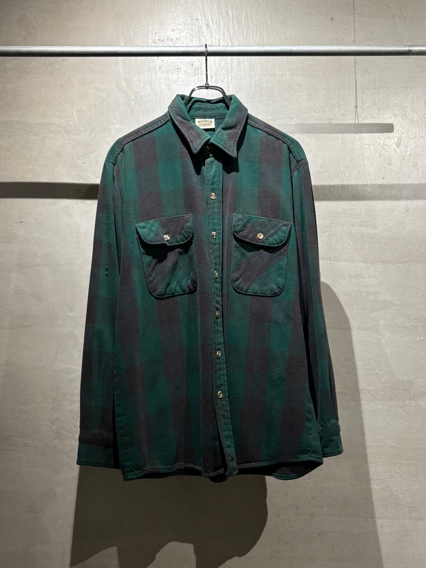 90's FIVE BROTHER flannel shirt