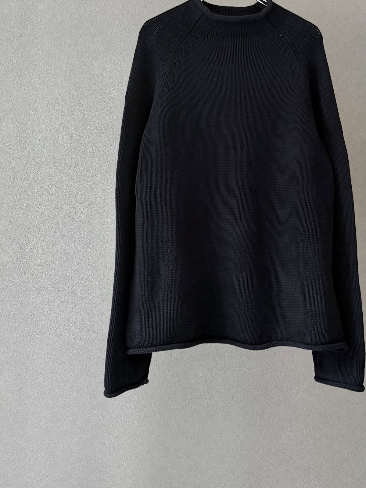 00's J.CREW roll neck cotton knit sweater