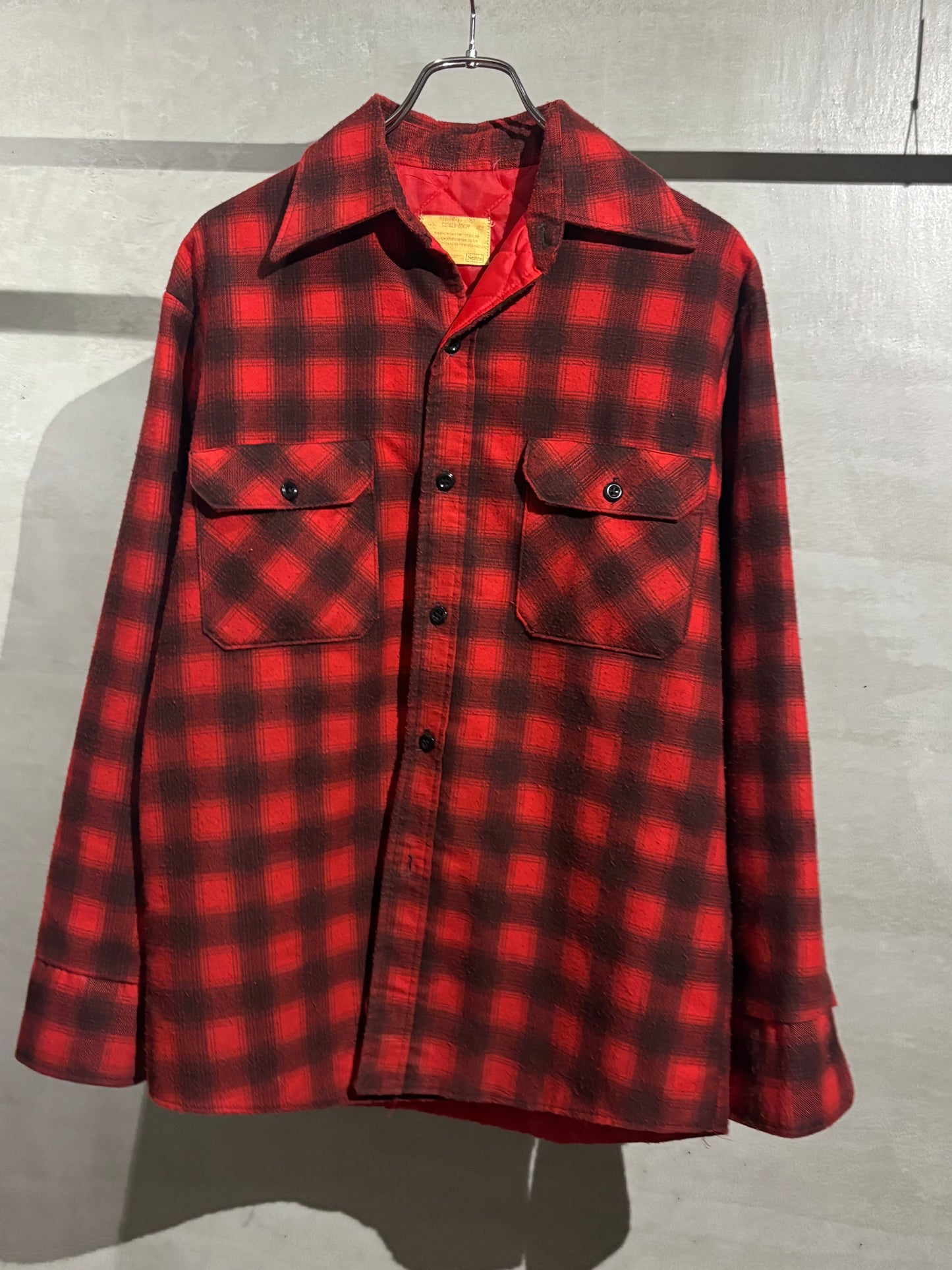 70's SEARS quilting flannel shirt