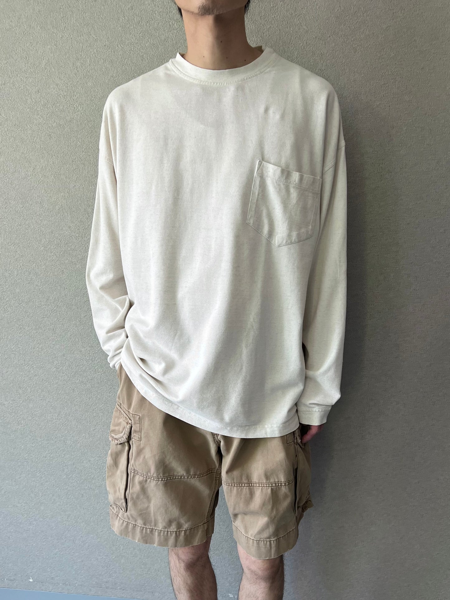90's〜 GAP L/S linen blend t-shirt