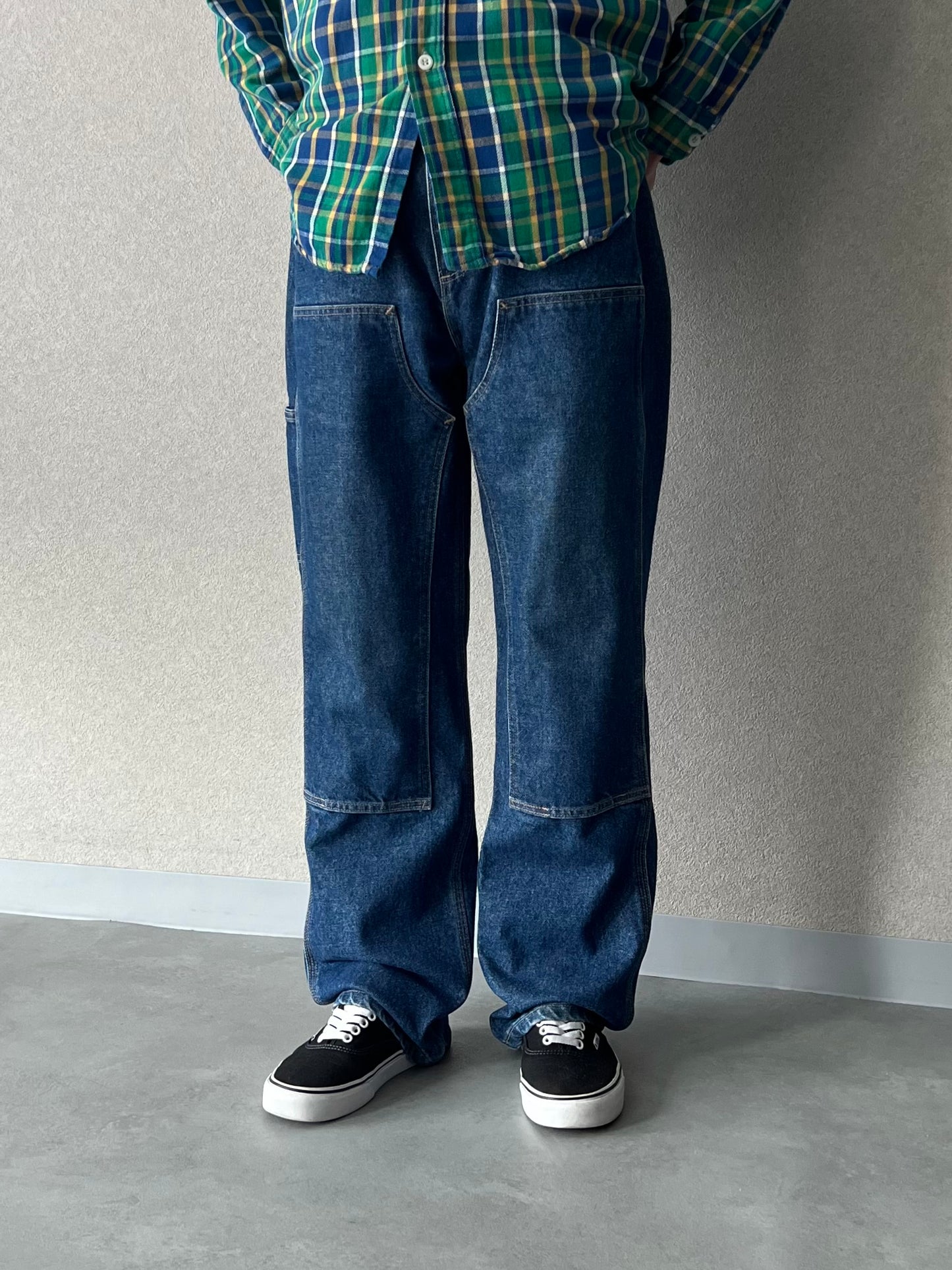 00's carhartt denim double knee painter pants